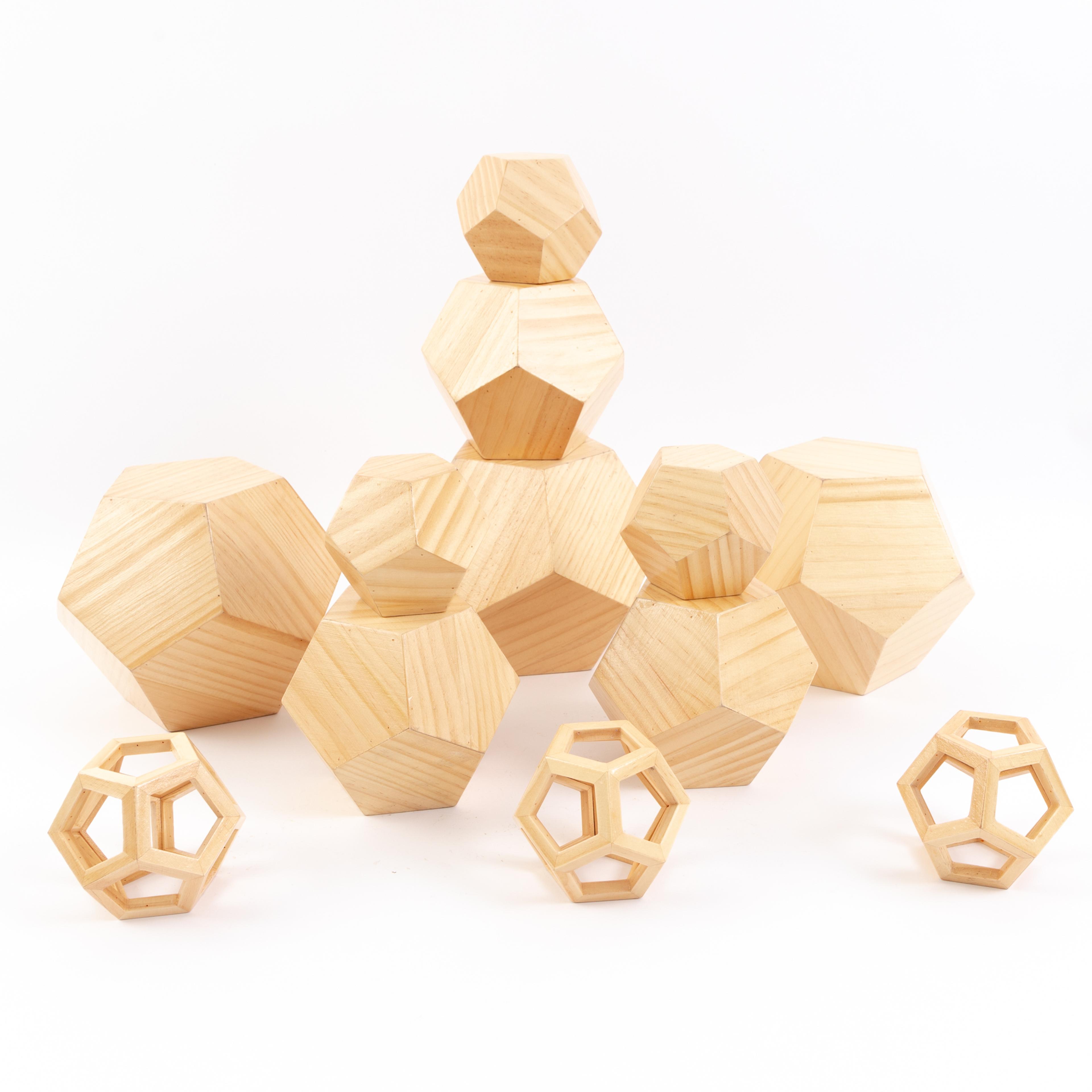 Wooden Construction Boulders from Hope Education  - Pack of 12