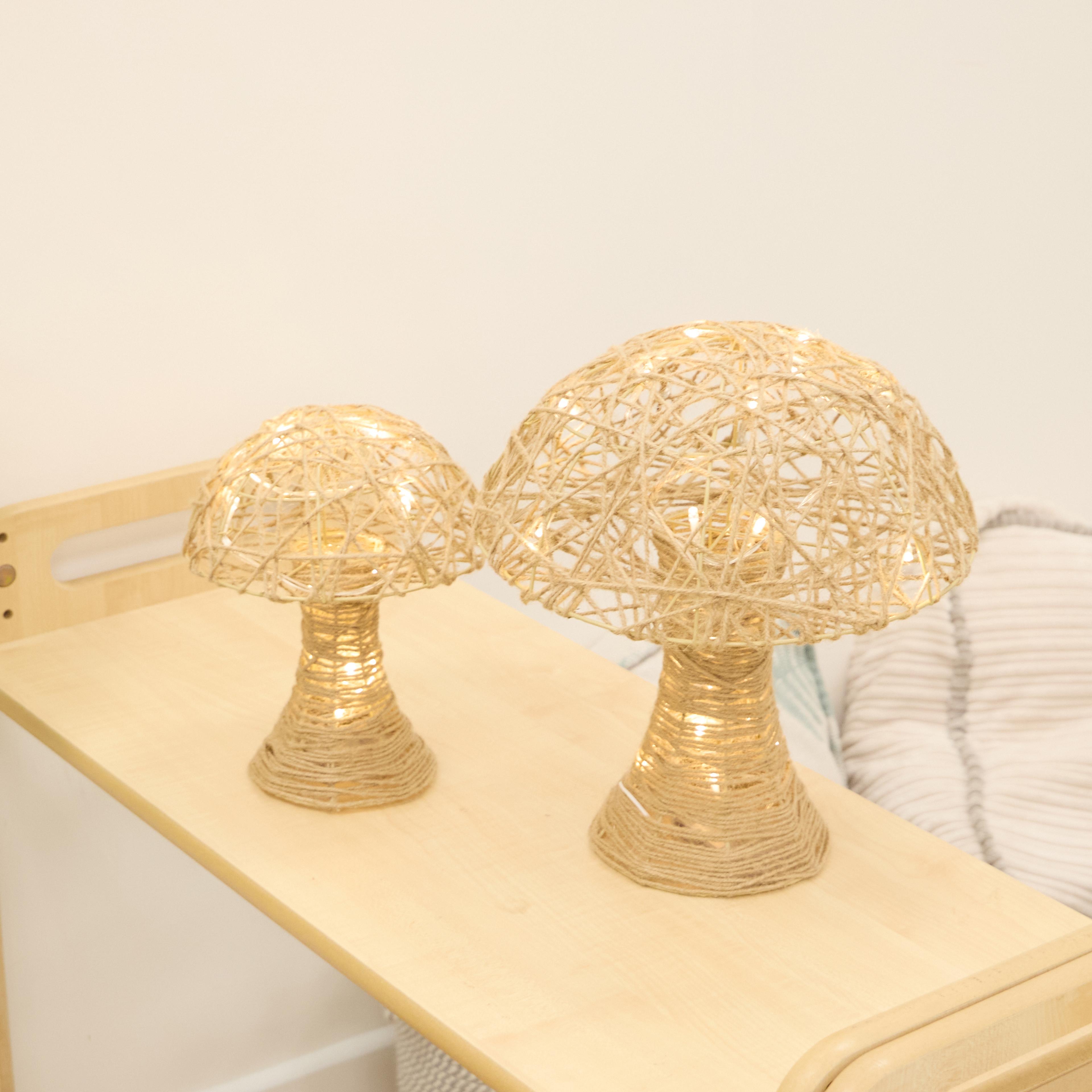 Jute Rope Mushroom Lights from Hope Education - Pack of 2