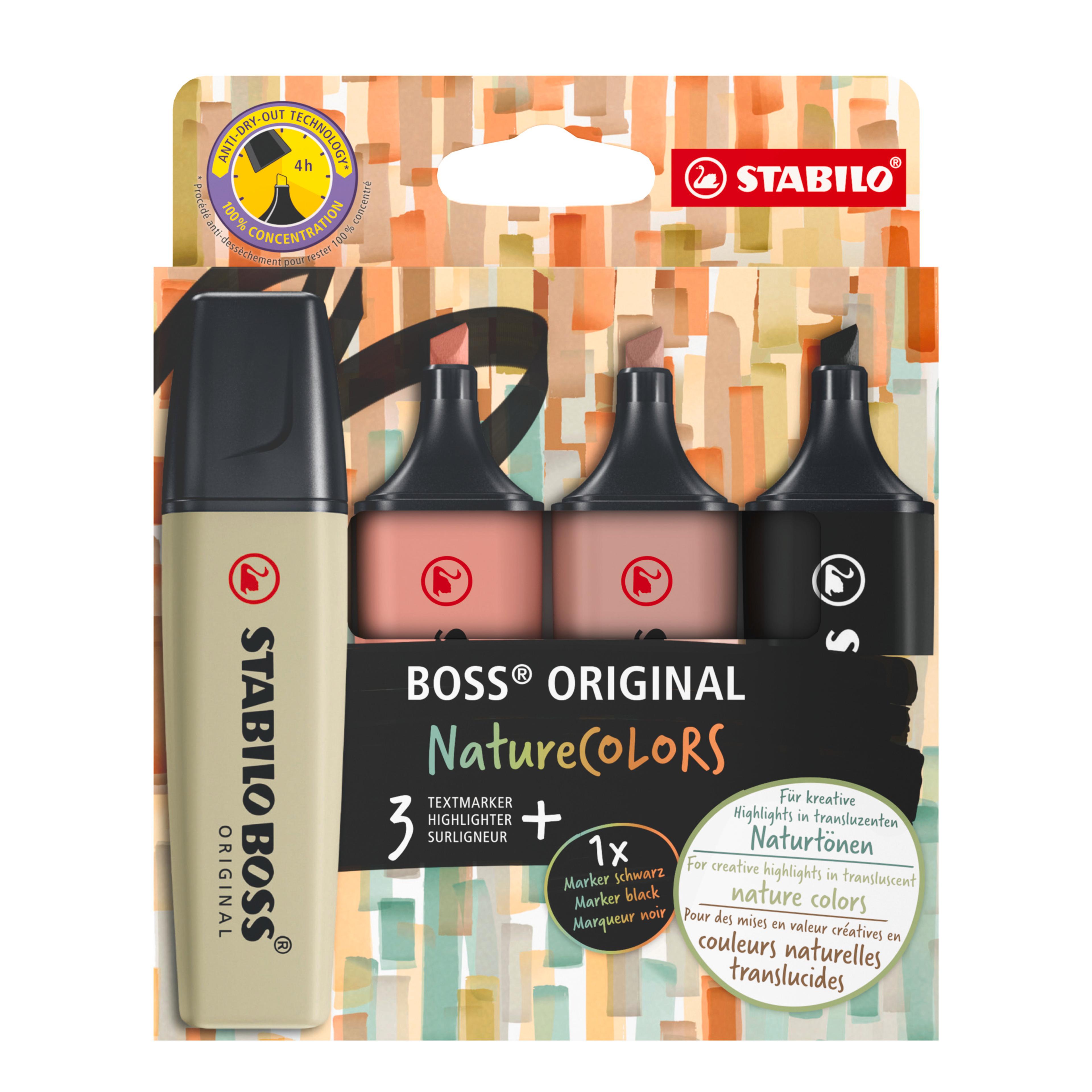 STABILO Boss Original Highlighter - Nature - Pack of 4 