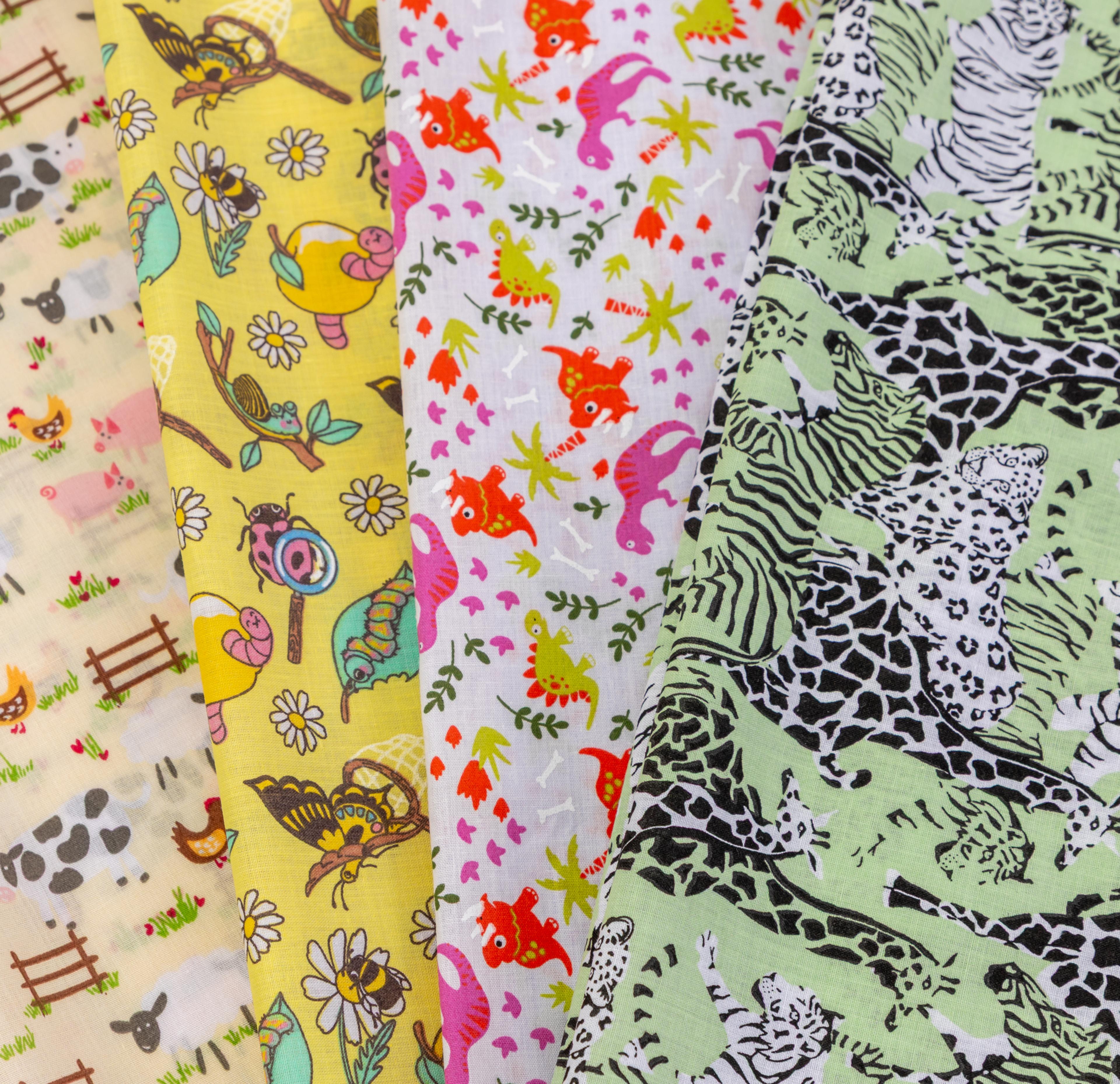 Creatures and Dino Den Fabrics from Hope Education 