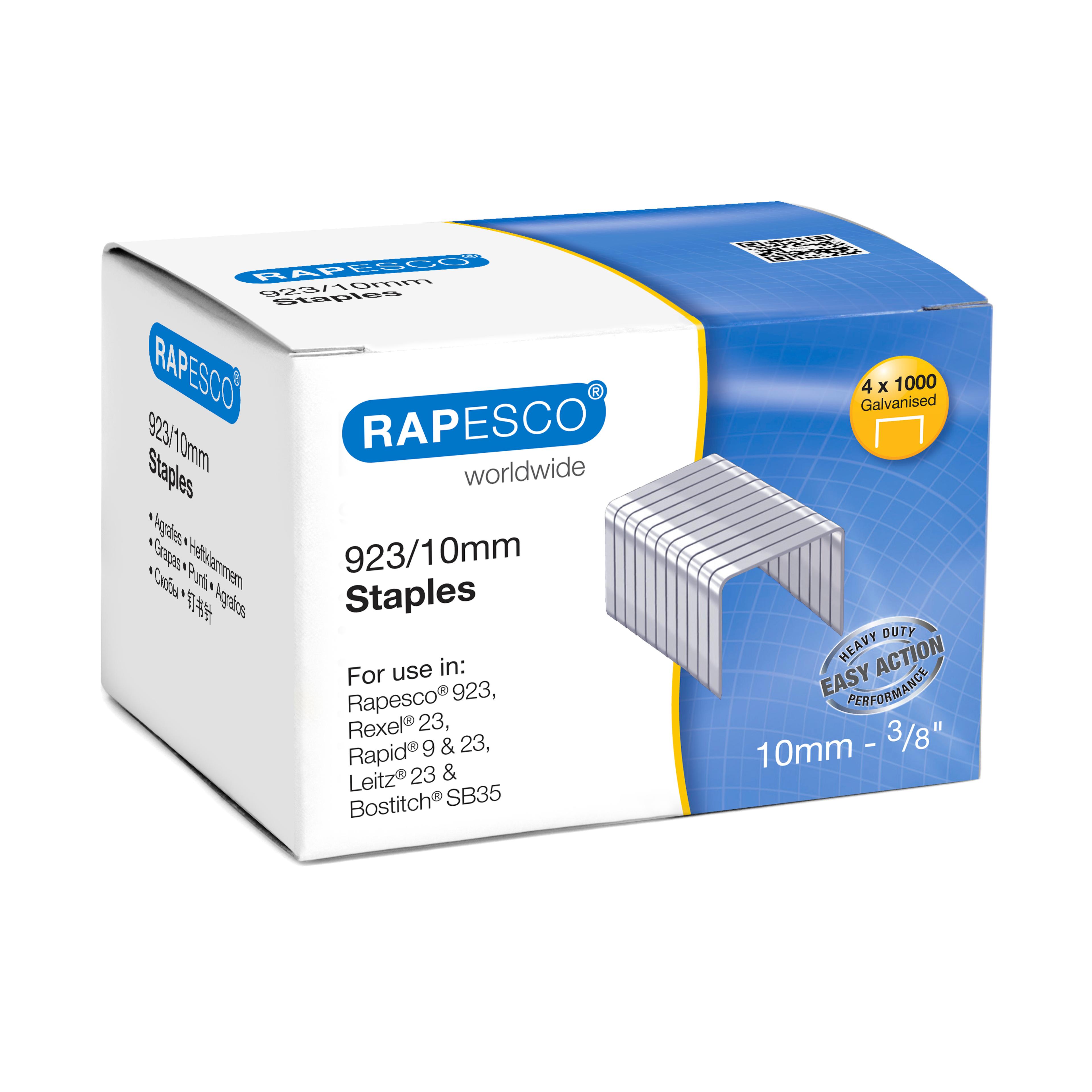 Rapesco Galvanised Staples - 923/10mm - Pack 4000