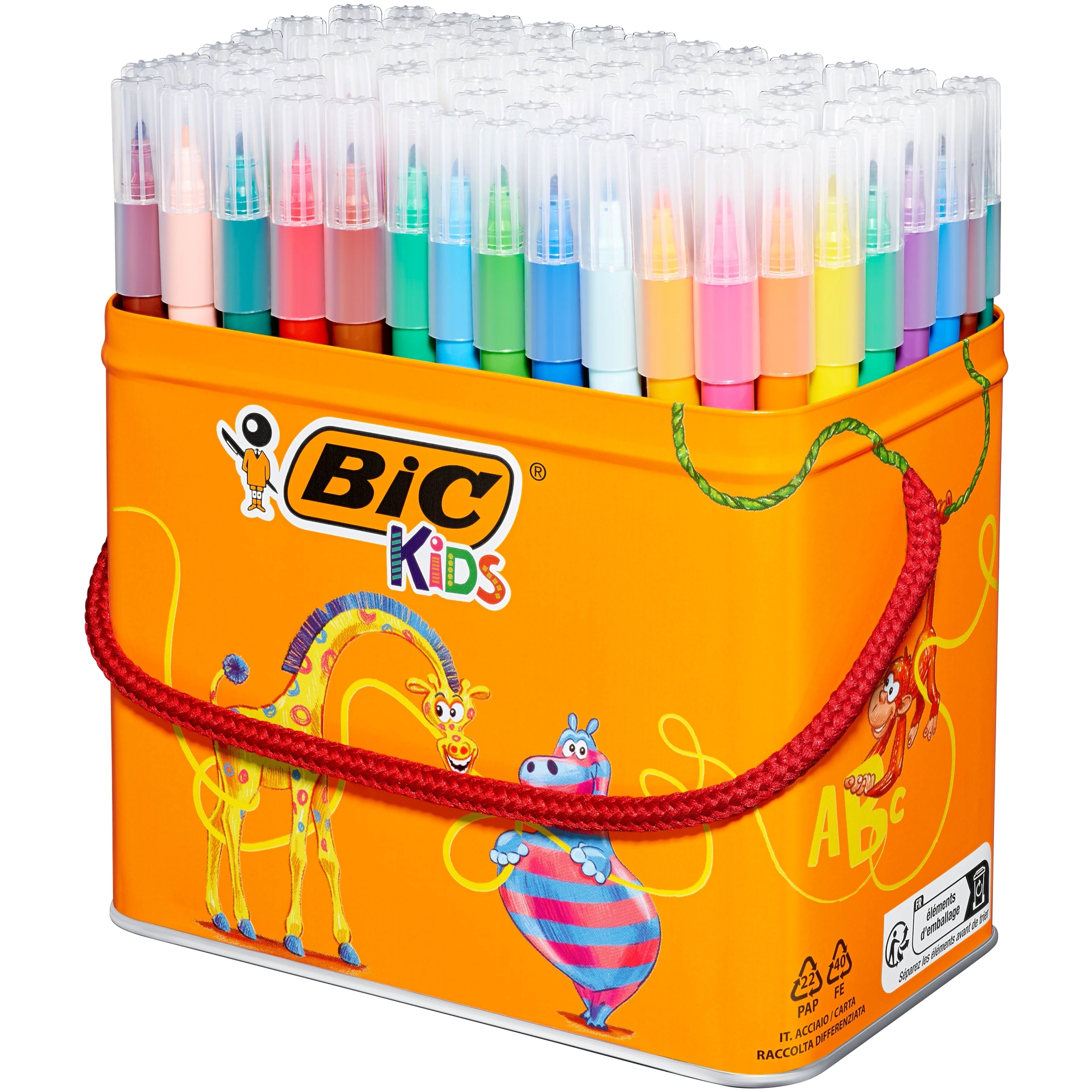 BIC Kids Visa Drum Felt Tip Pens Pack Of 84 CP00058774 Findel BIC Kids Visa Drum Felt Tip Pens Pack Of 84 CP00058774 Findel