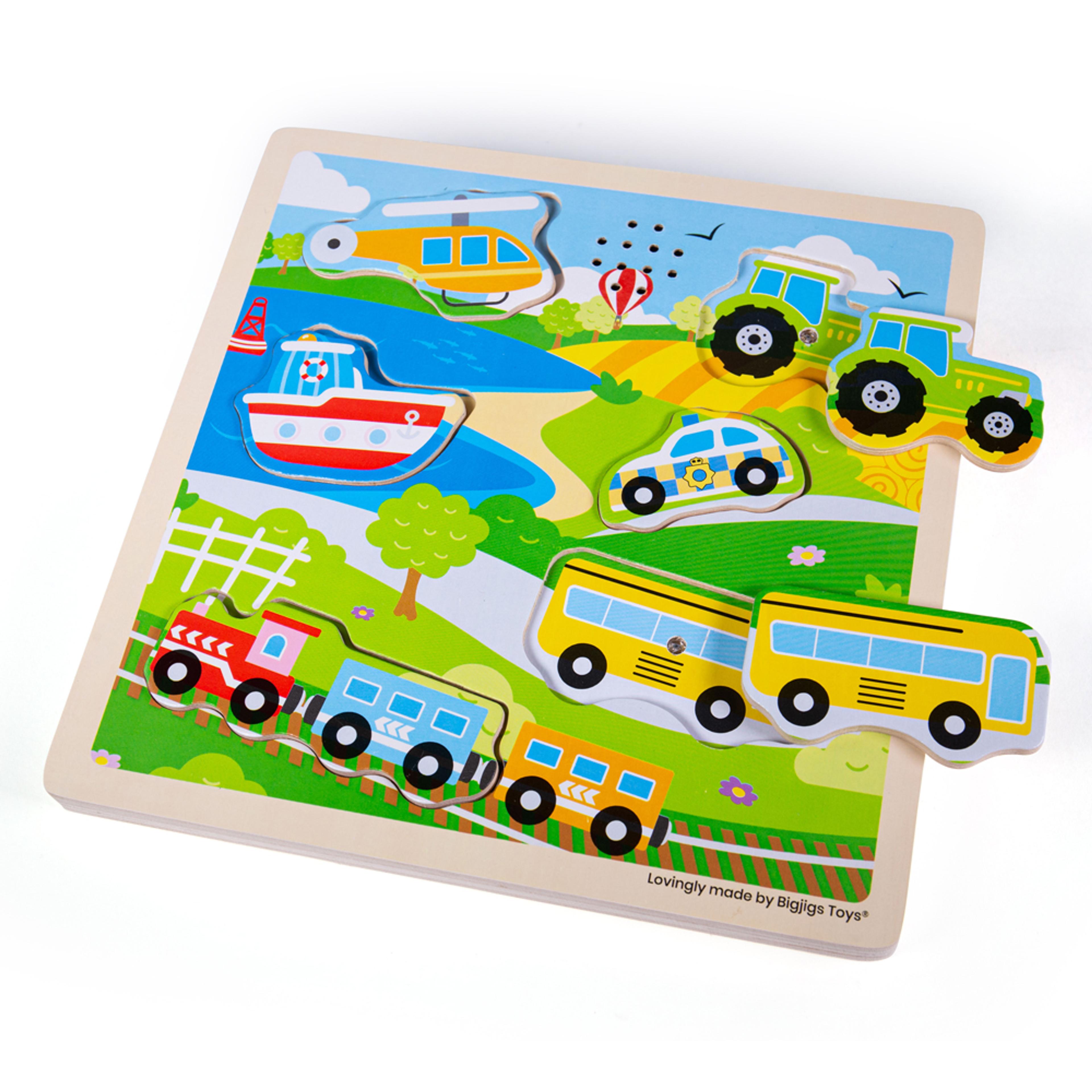 BIGJIGS Toys Sound Puzzle - Transport