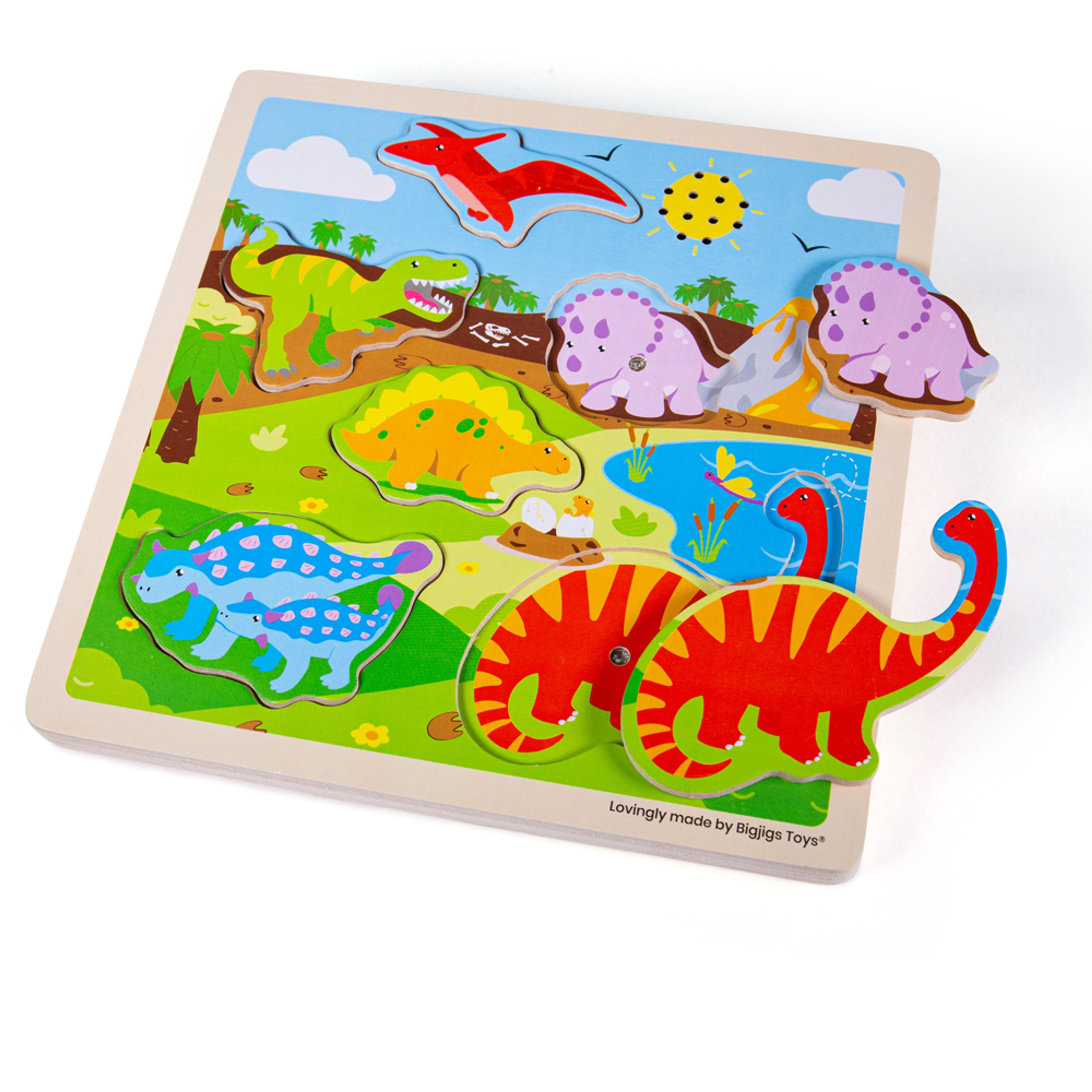 BIGJIGS Toys Sounds Puzzle - Dinosaurs 