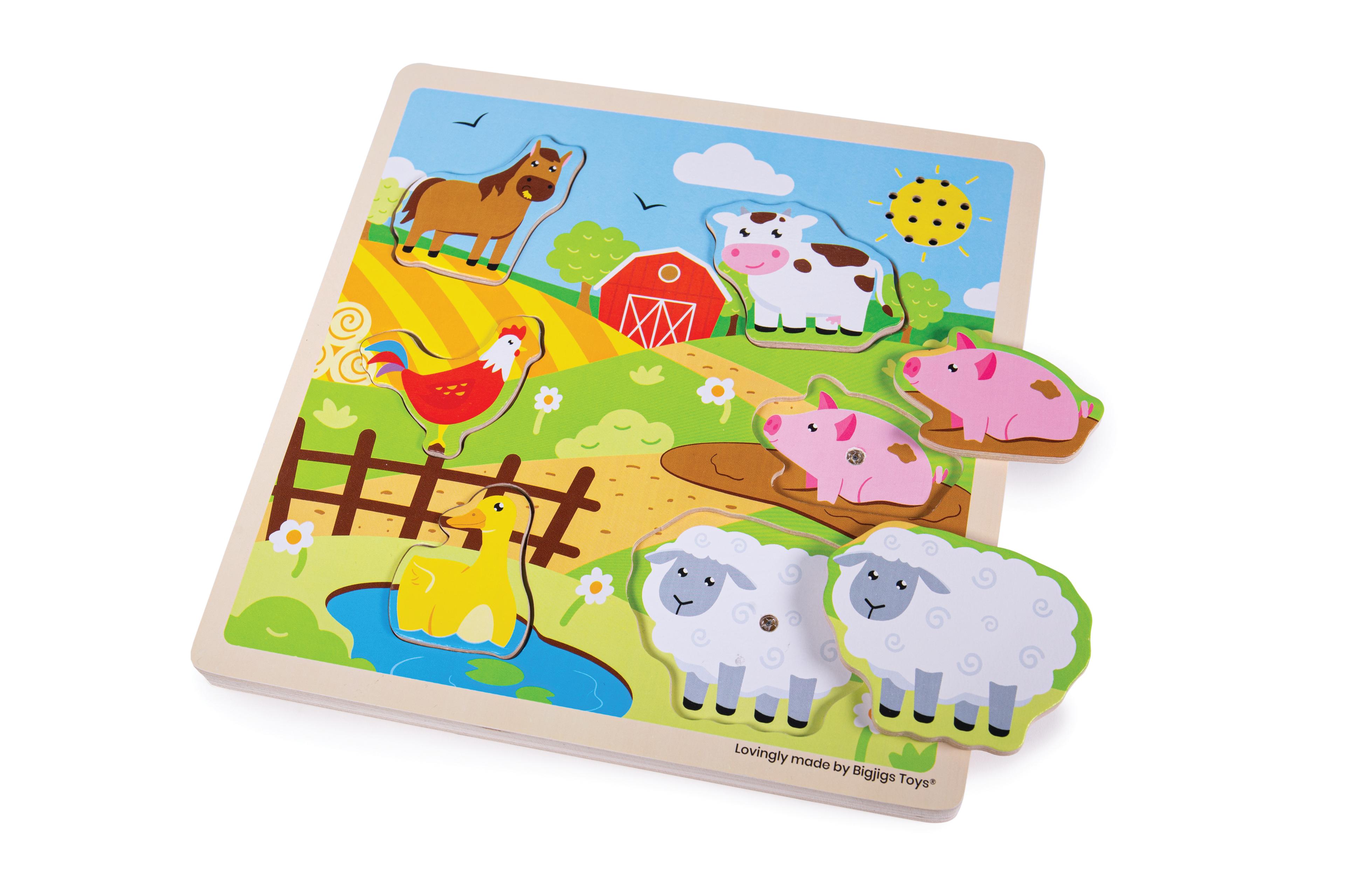 BIGJIGS Toys Sound Puzzles - Farm