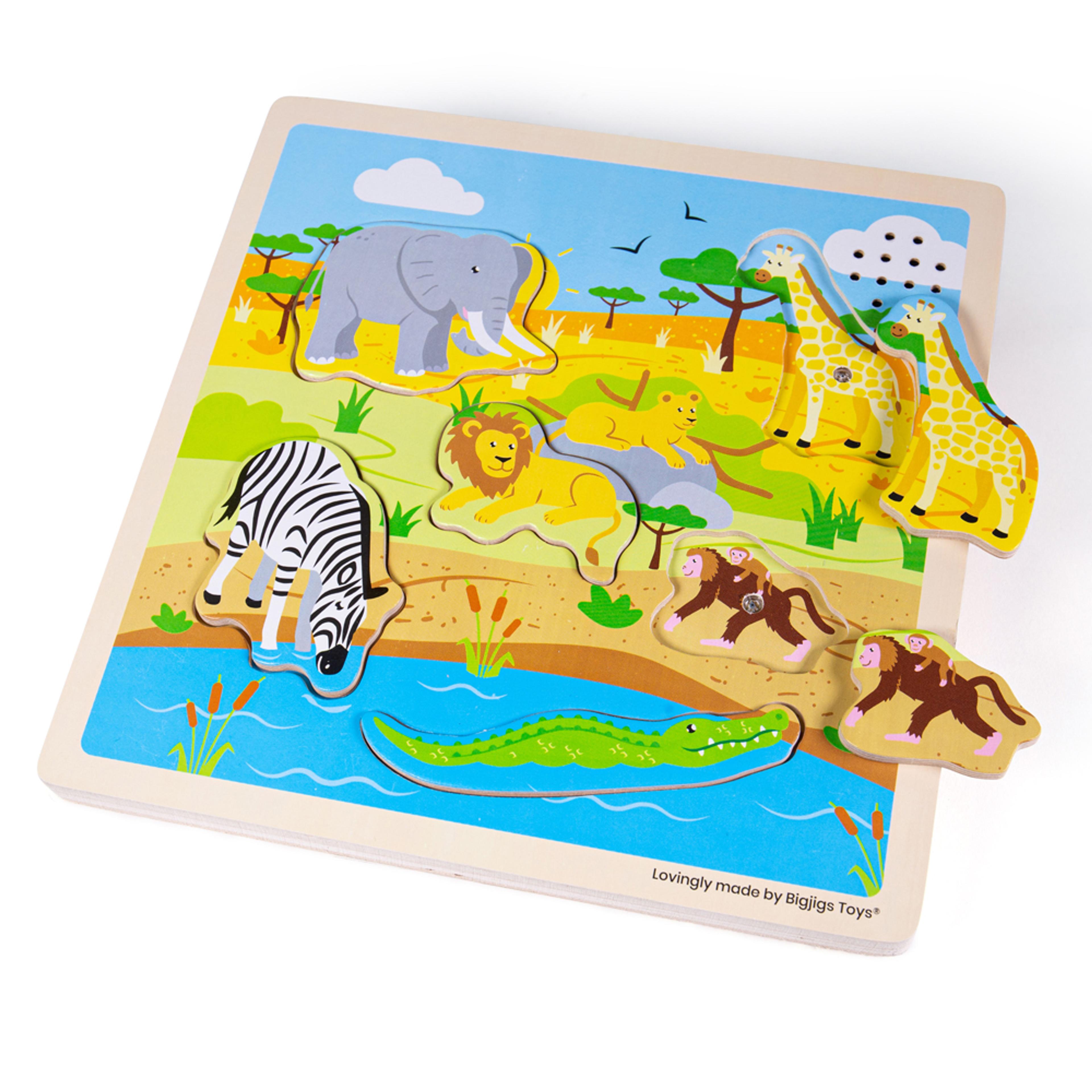 BIGJIGS Toys Sound Puzzle - Safari