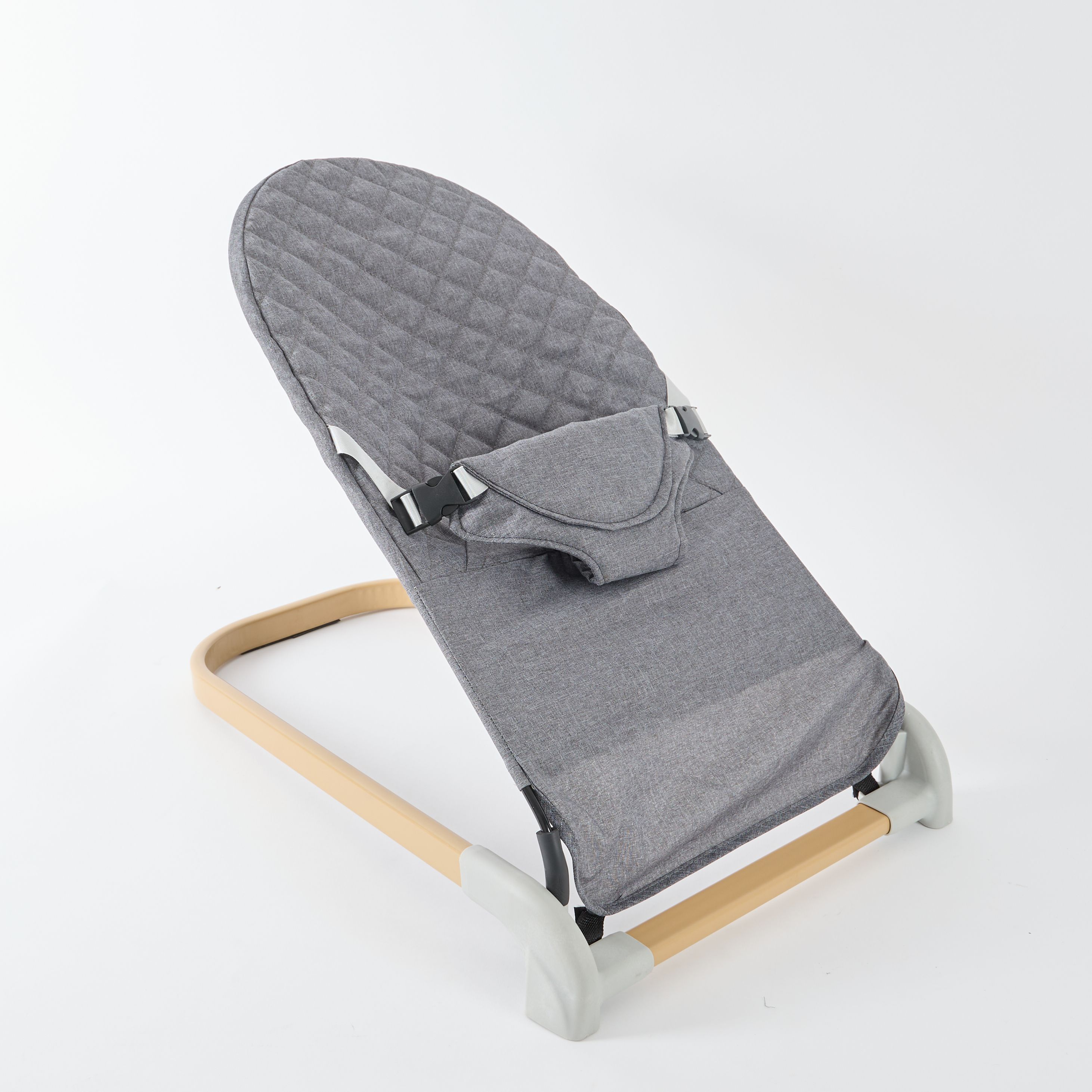 Grey Baby Bouncer with Wood Effect Base from Hope Education