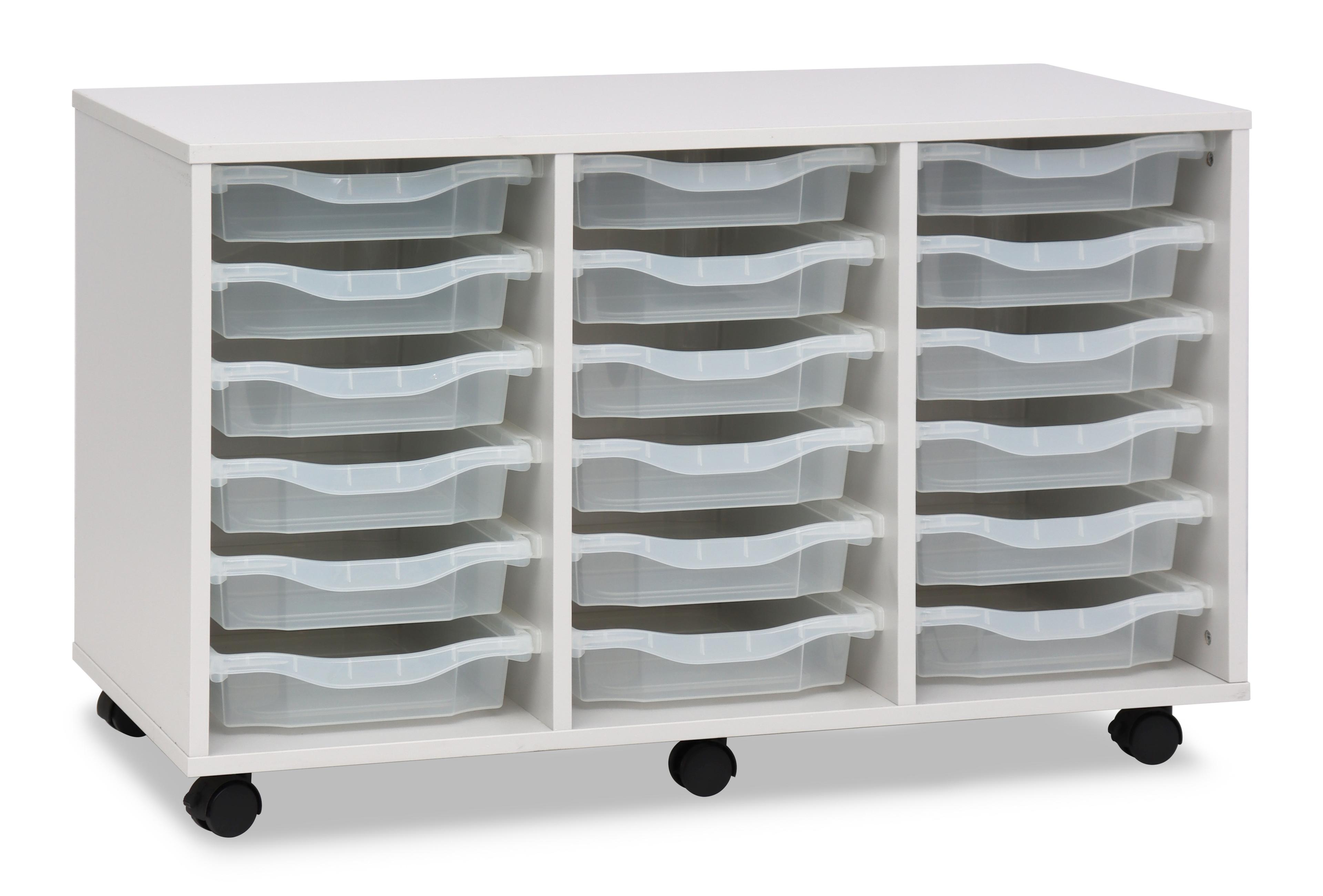 Grey 18 Tray Triple Column Tray Unit
