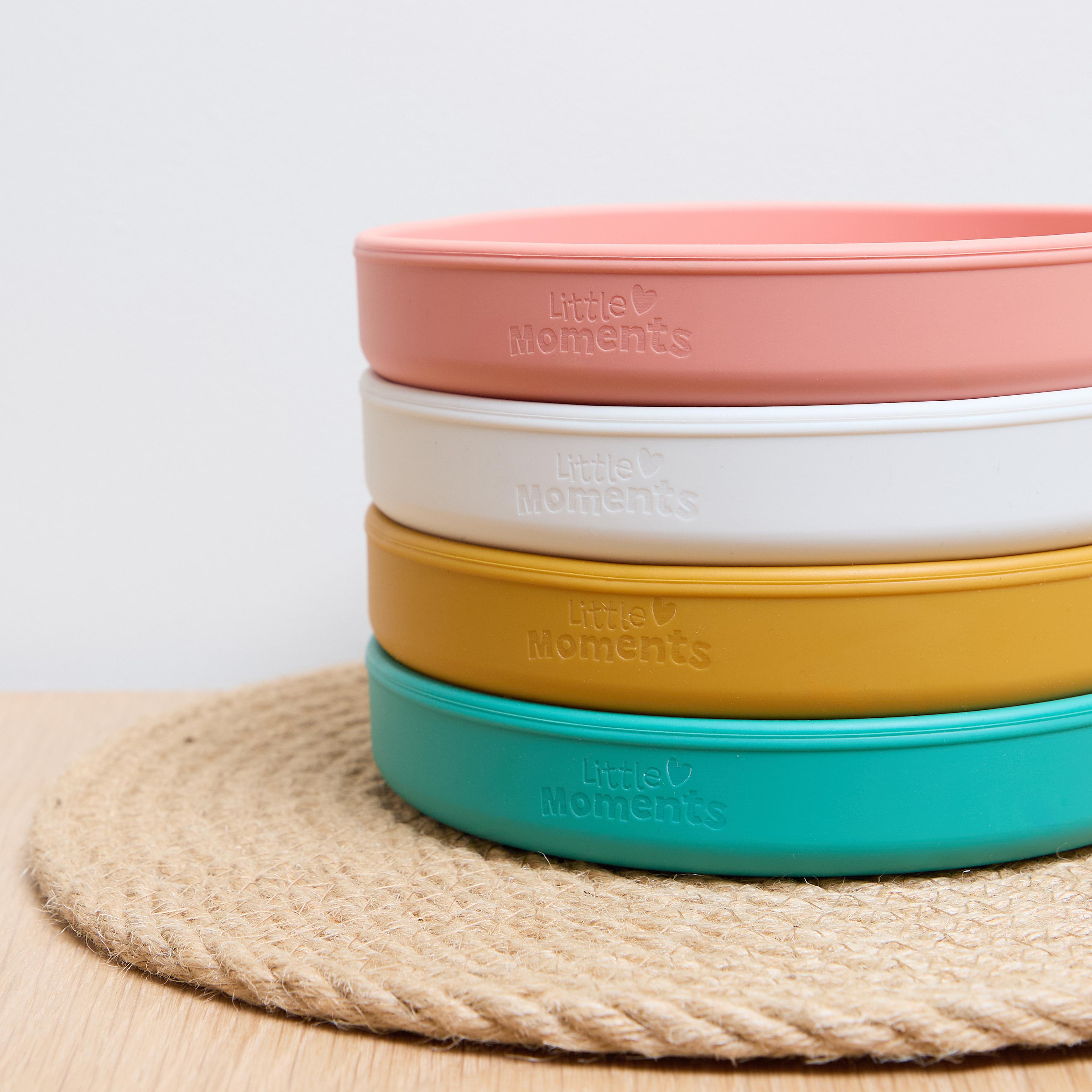 Little Moments Silicone Plates - Pack of 4 