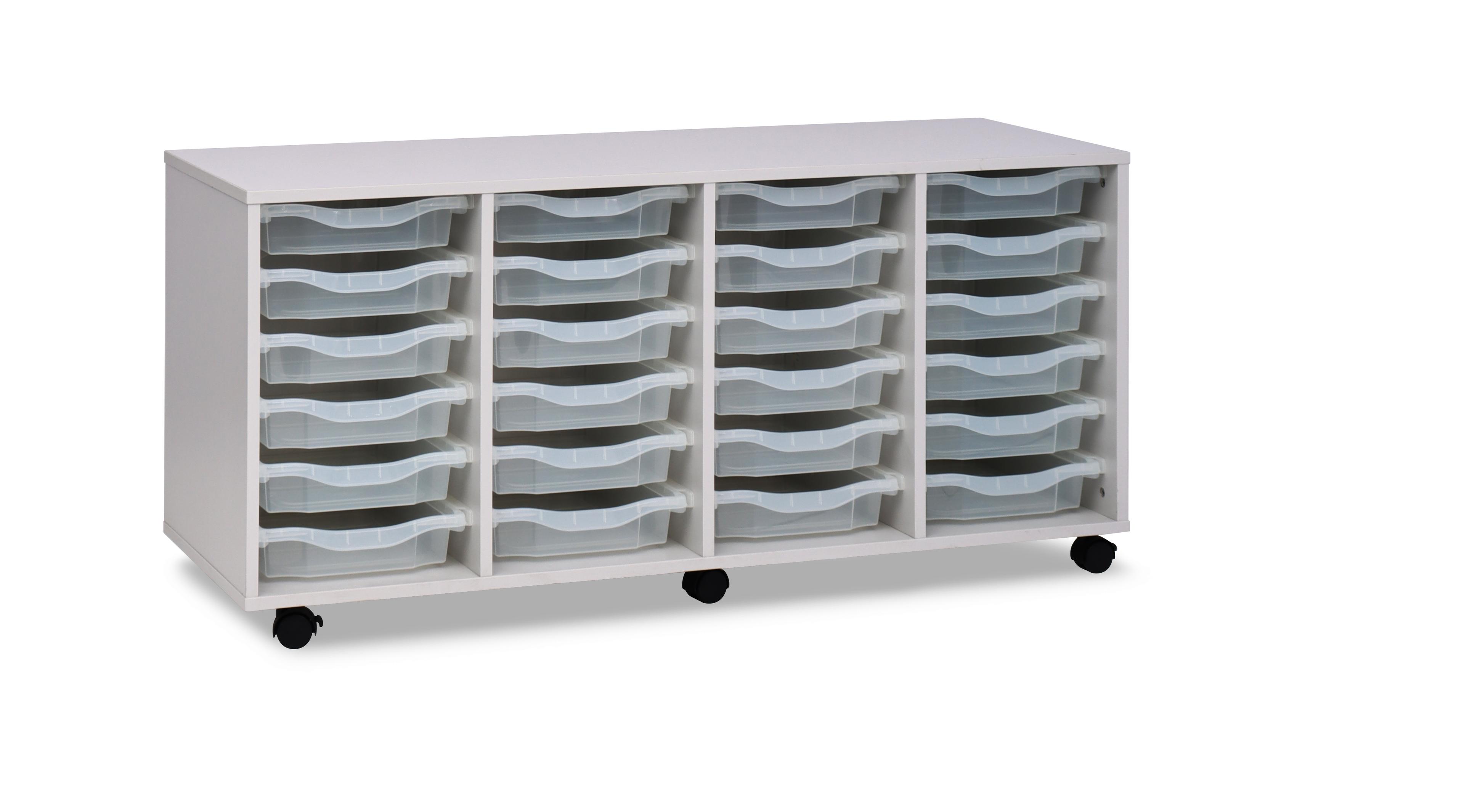 Grey 24 Tray Quad Column Unit