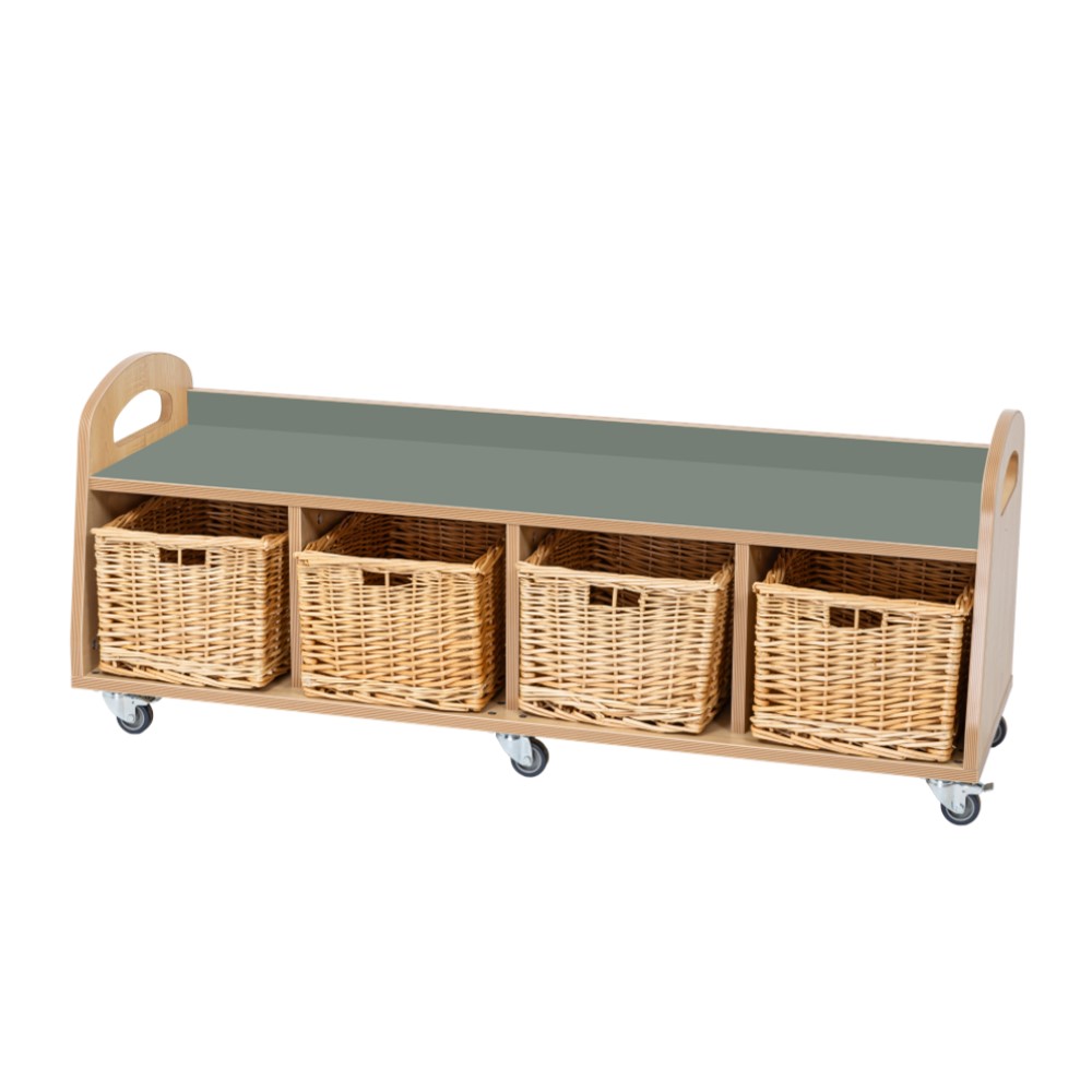 Low Wide Storage w Baskets from Hope