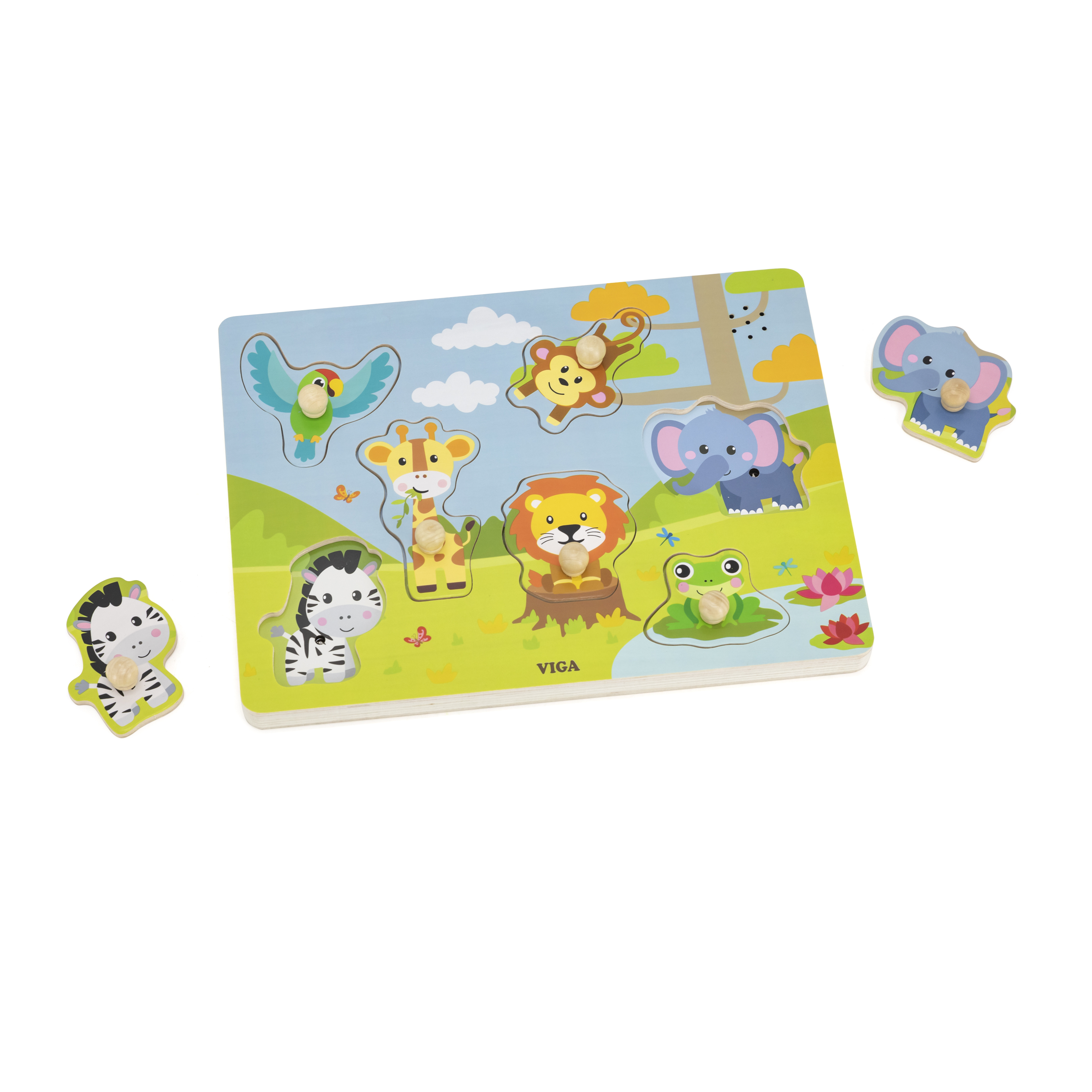 VIGA Sound Puzzle - Wild Animals