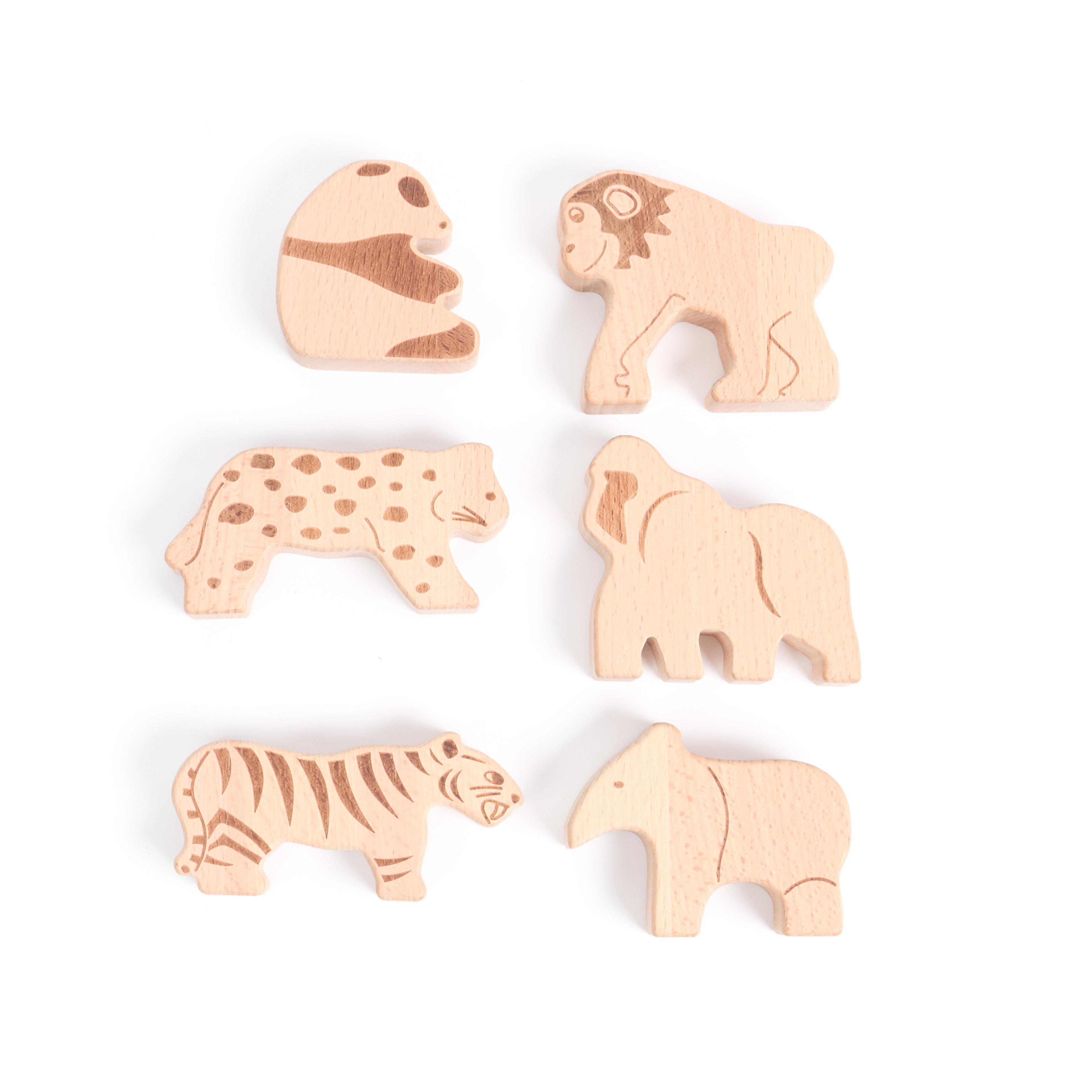 Wooden Jungle Animals from Hope Education  - Pack of 6