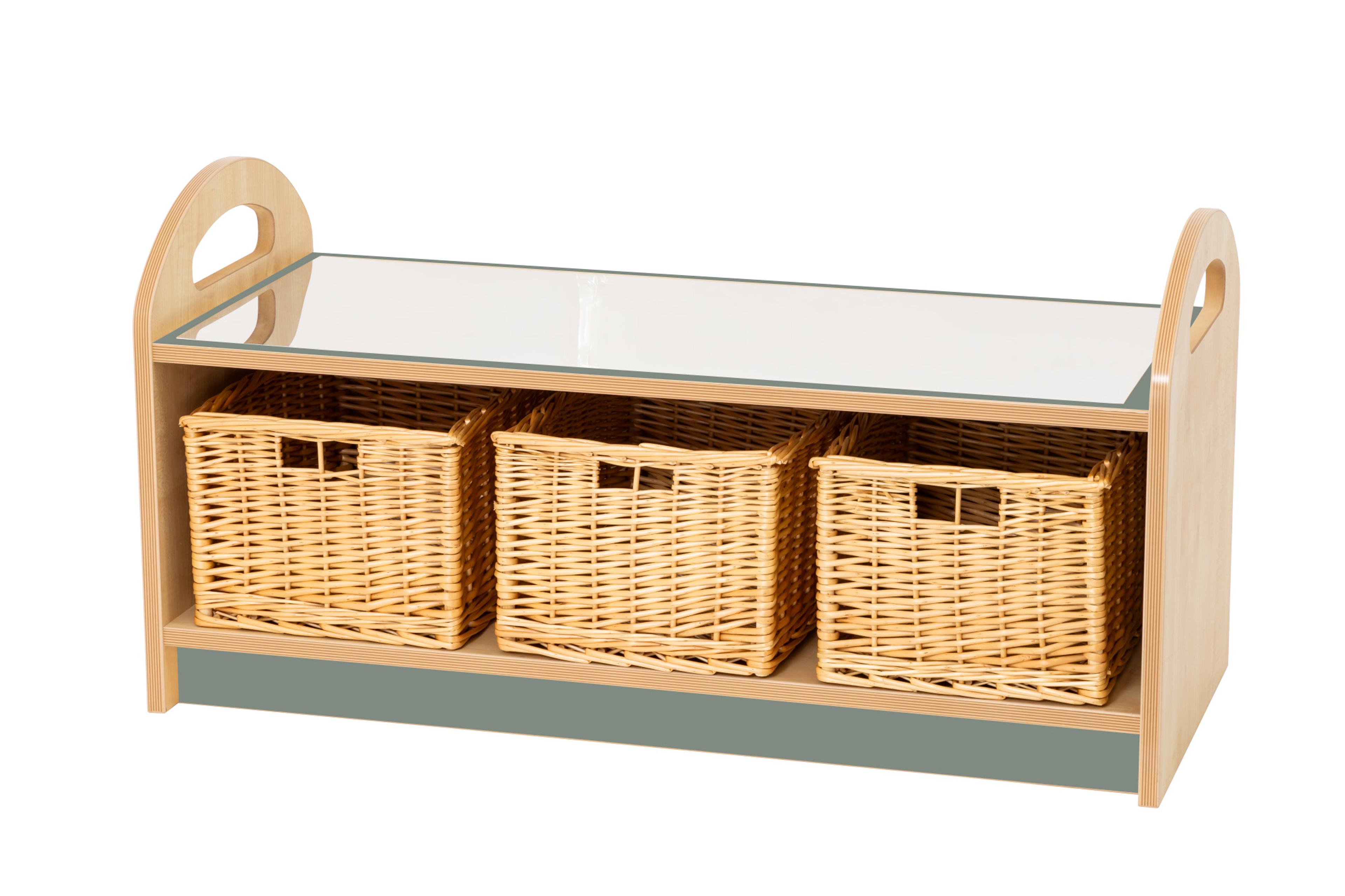 Low Storage Unit with Mirror Top from Hope Education