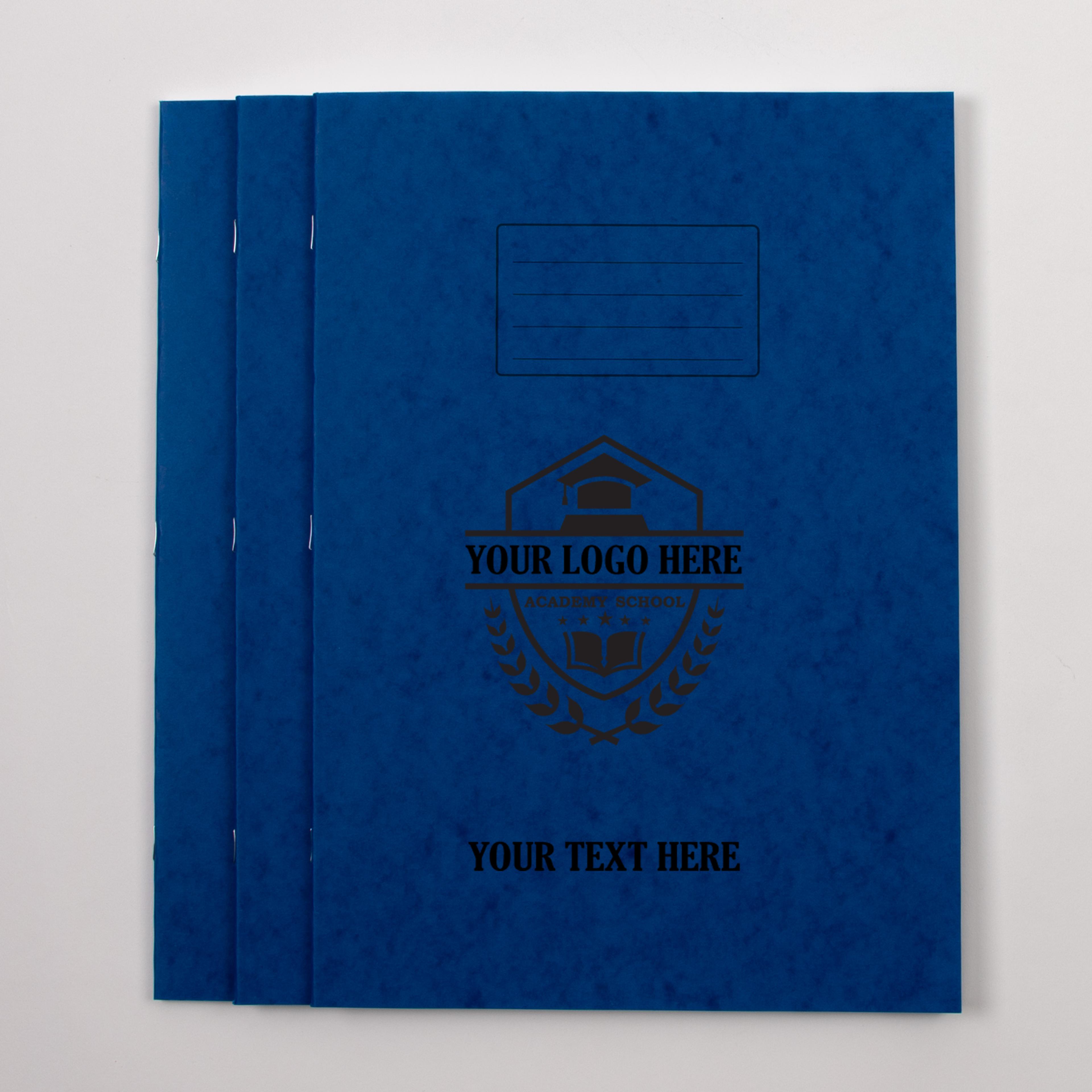 Personalised -  Classmates A4 Exercise Book 64 Page, 20mm Squared, Blue - Pack of 50
