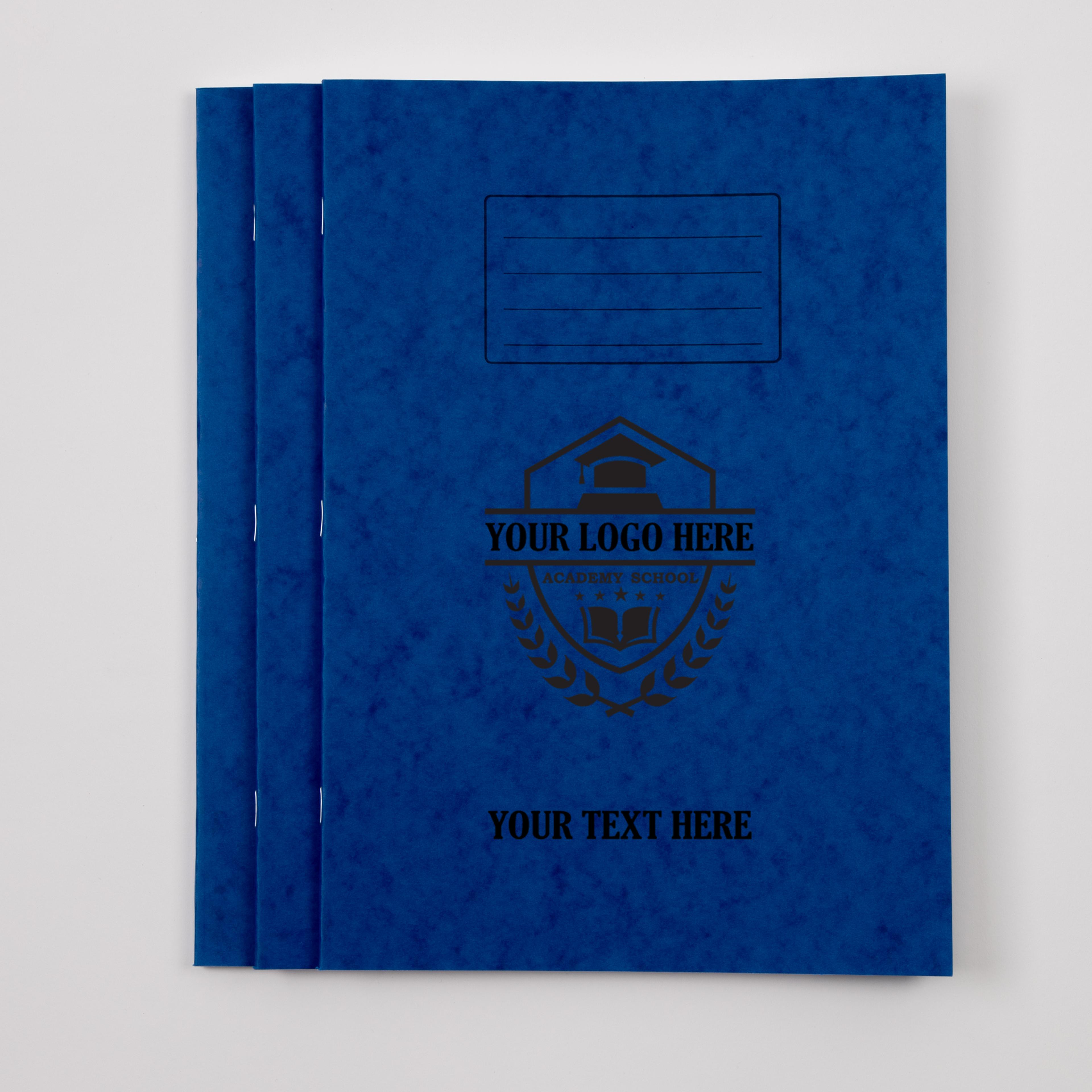 Personalised -  Classmates A4+ Exercise Book 48 Page, 8mm Ruled, Blue - Pack of 50