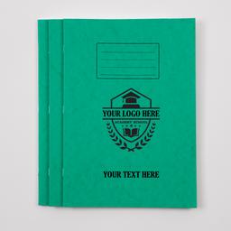 Personalised -  Classmates A4+ Exercise Book 80 Page, Plain, Green - Pack of 50