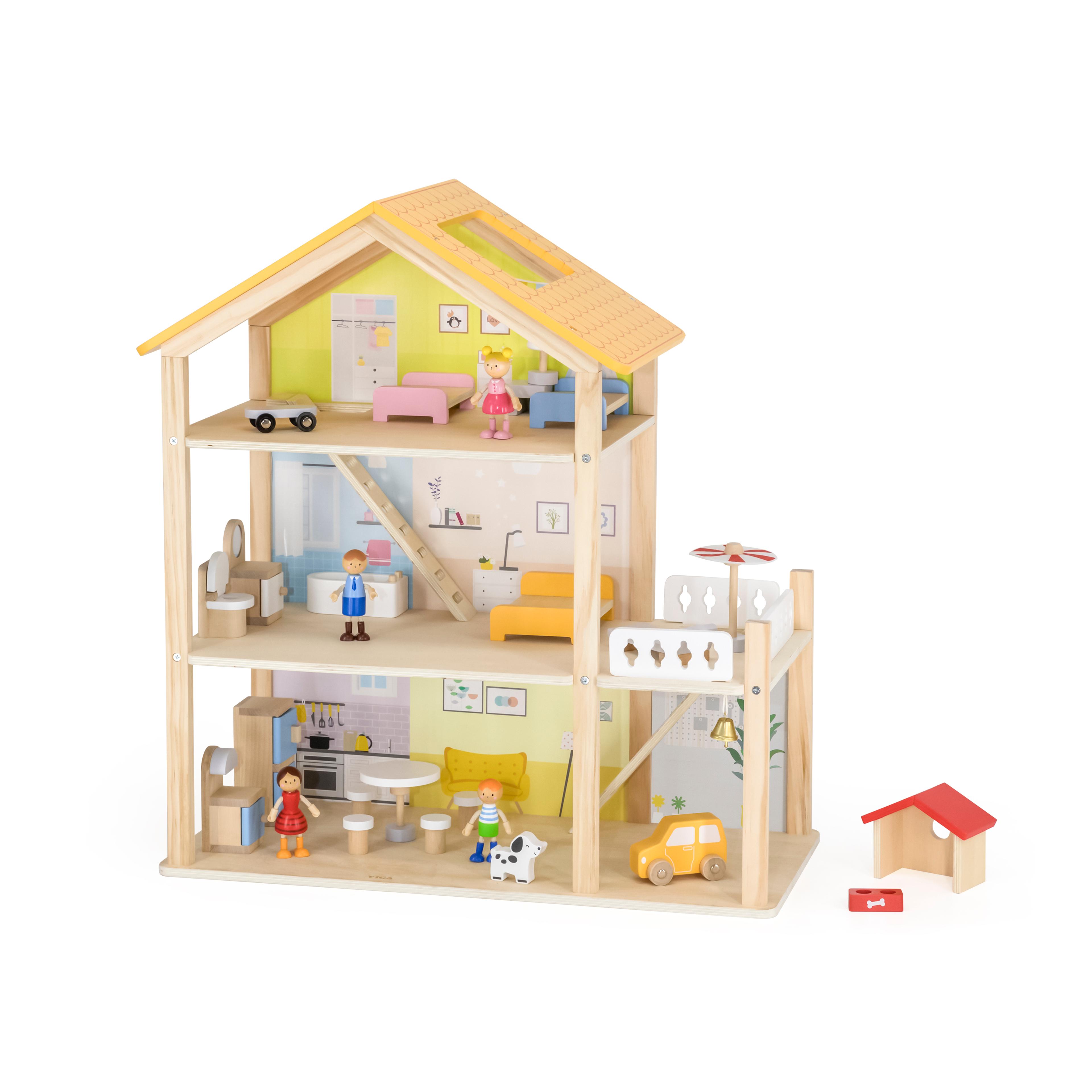 VIGA Wooden Dollhouse