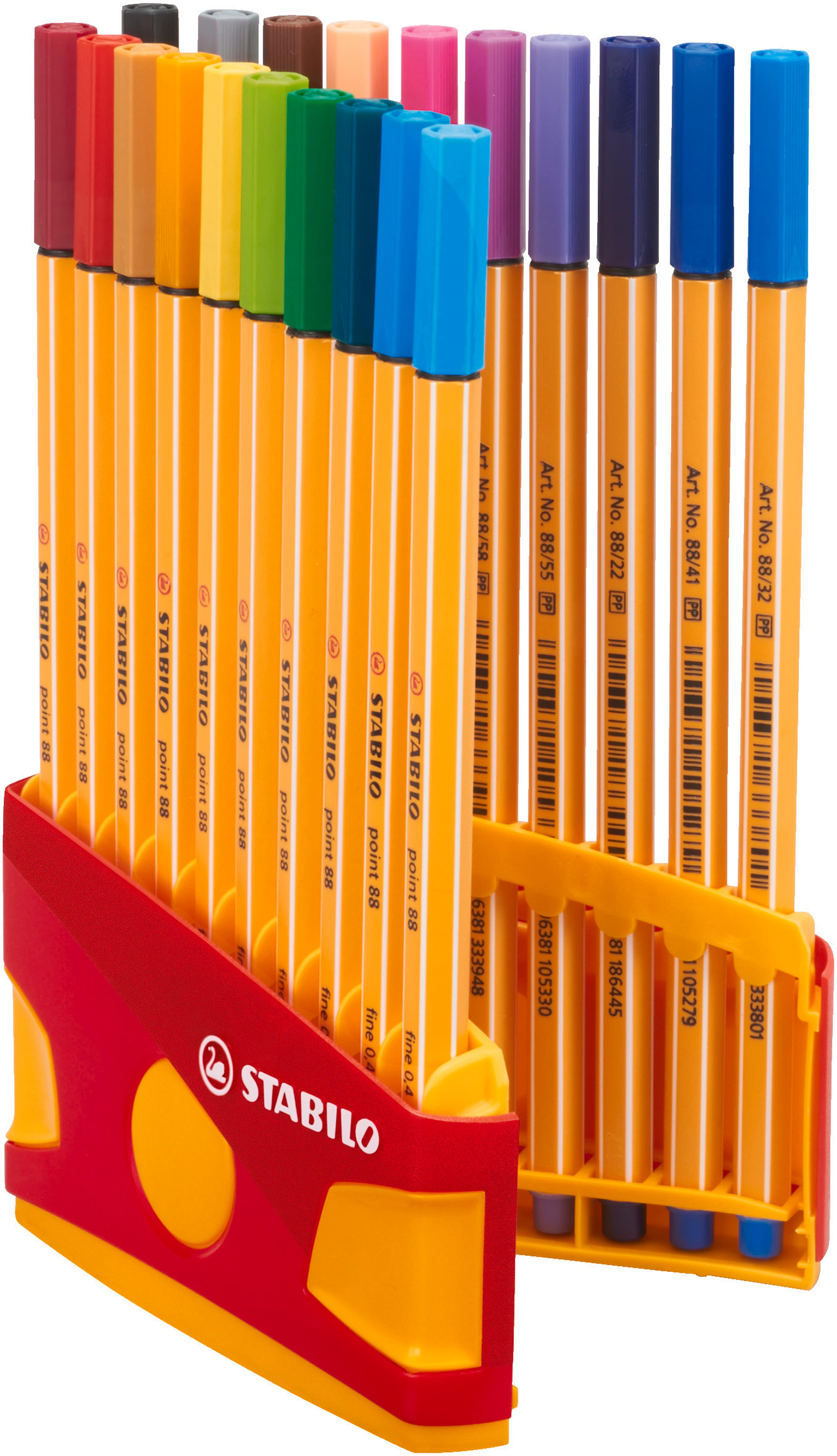 STABILO Point 88 Fineliner Pens - ColorParade - Assorted - Pack of 20