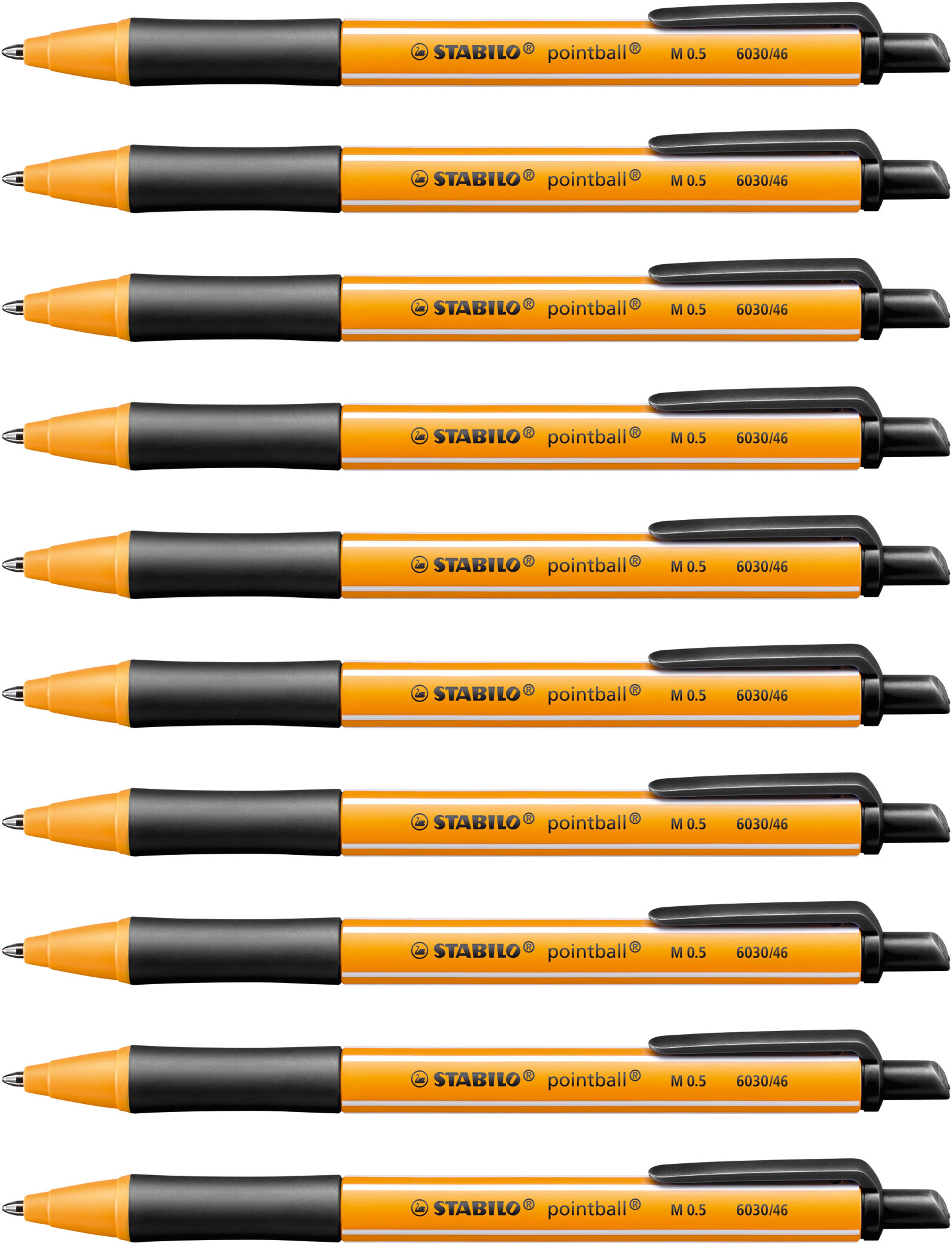 STABILO pointball Pens - Black - Pack of 10