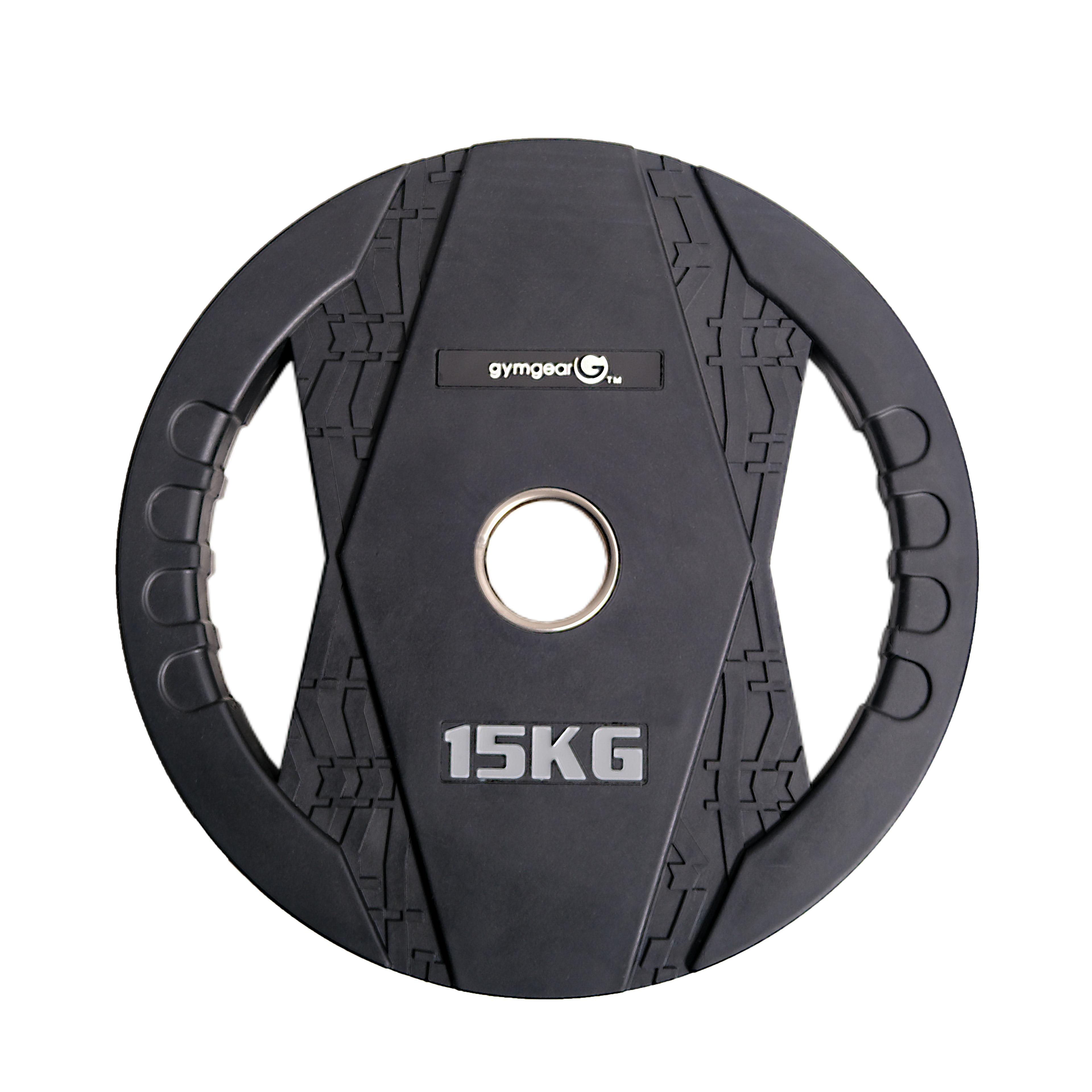 Gym Gear Rubber Plate Dual Grip - 15kg - Pair