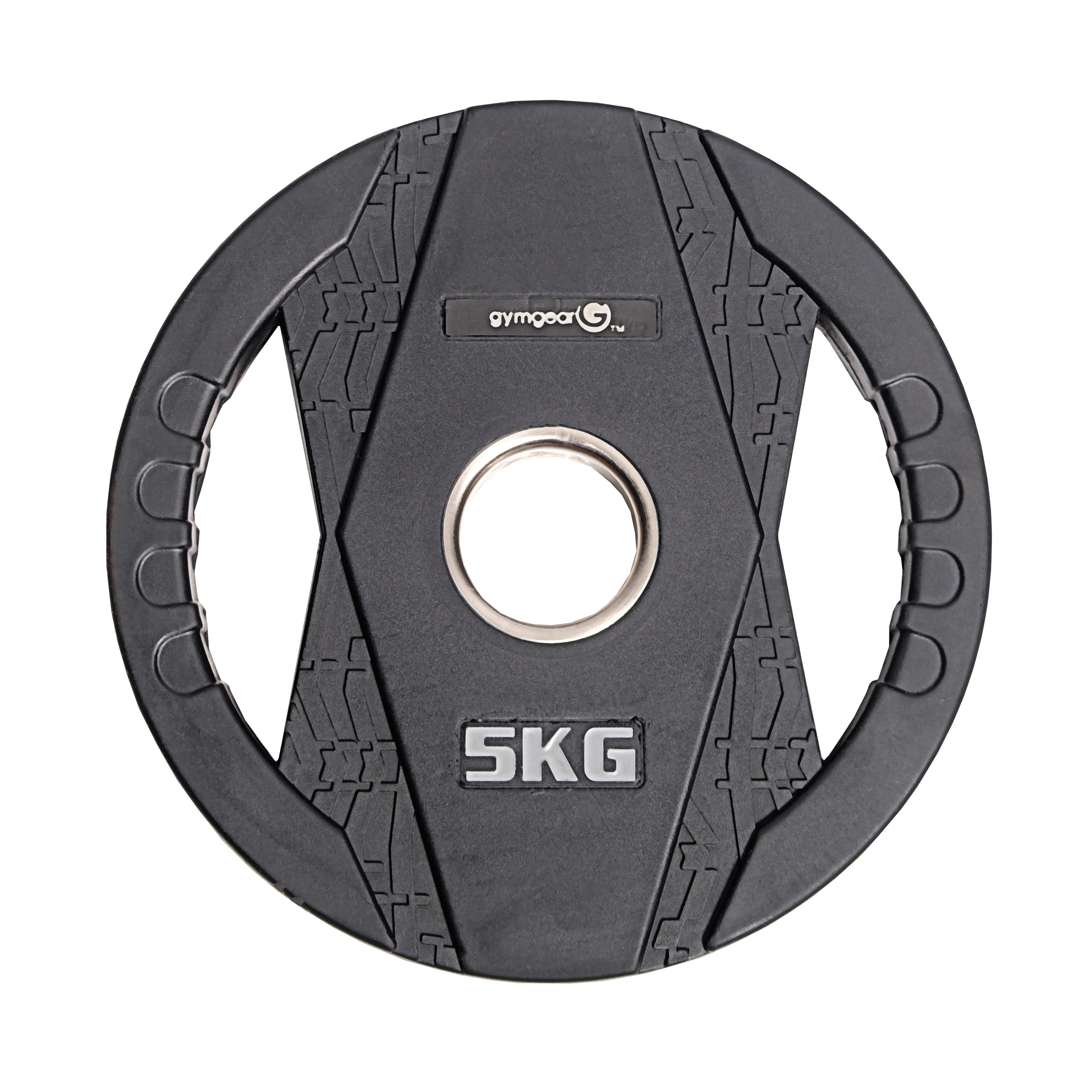 Gym Gear Rubber Plate Dual Grip - 5kg - Pair