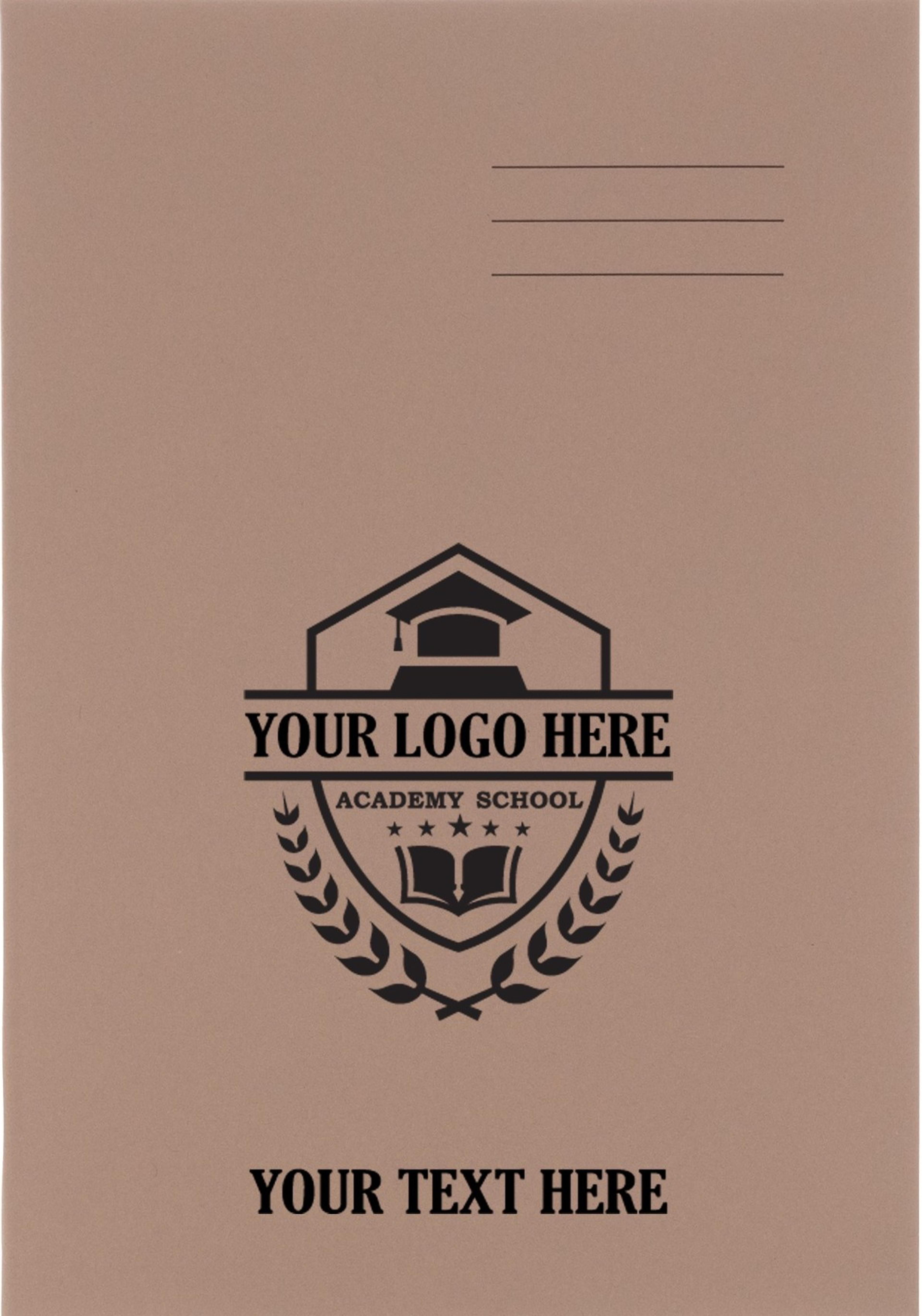 Personalised -  Classmates A4 Exercise Book 64 Page, 8mm Ruled With Margin, Buff - Pack of 50