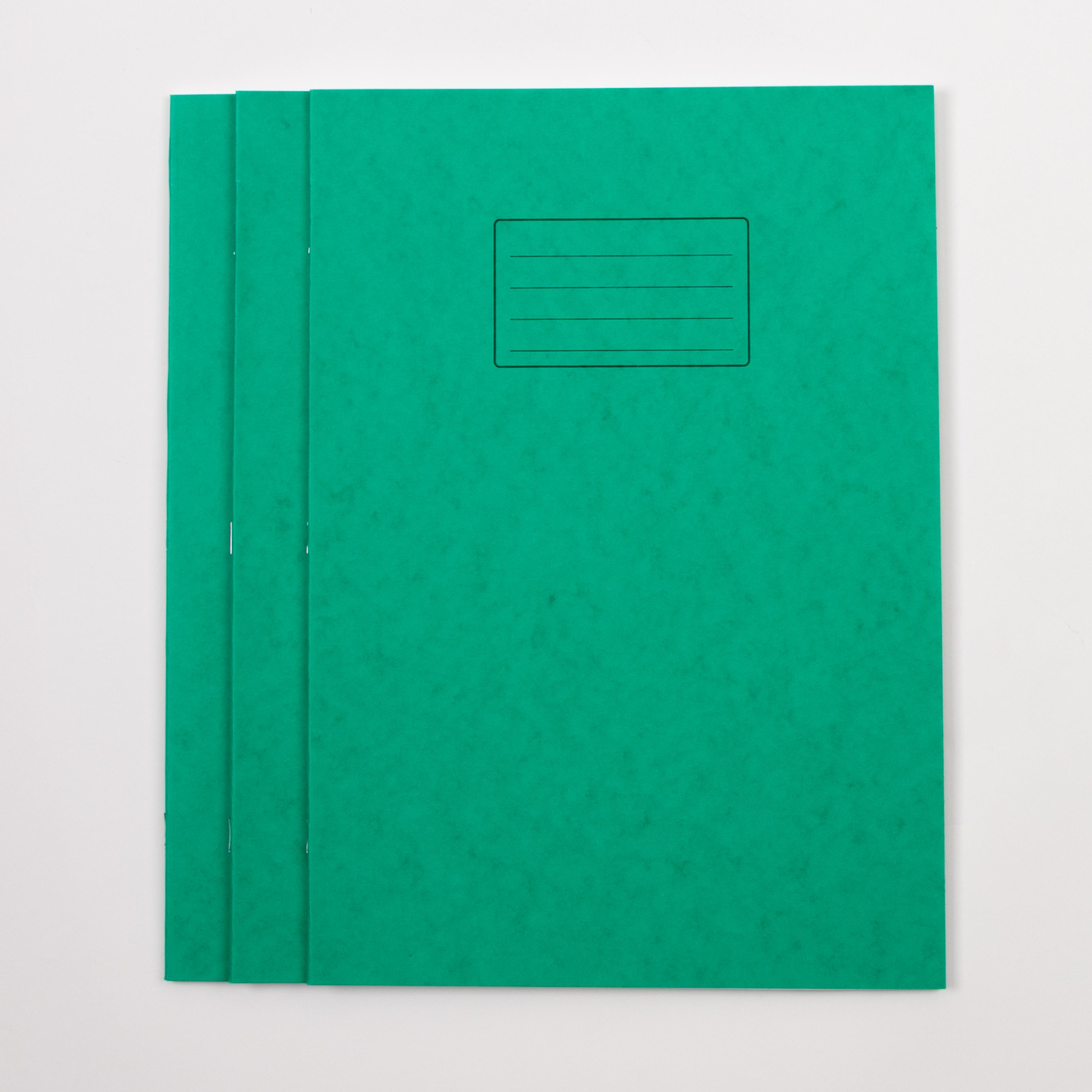 Classmates A4 Tinted Exercise Book, Green Pages, 48 Page, 8mm Ruled With Margin, Green Cover - Pack of 10