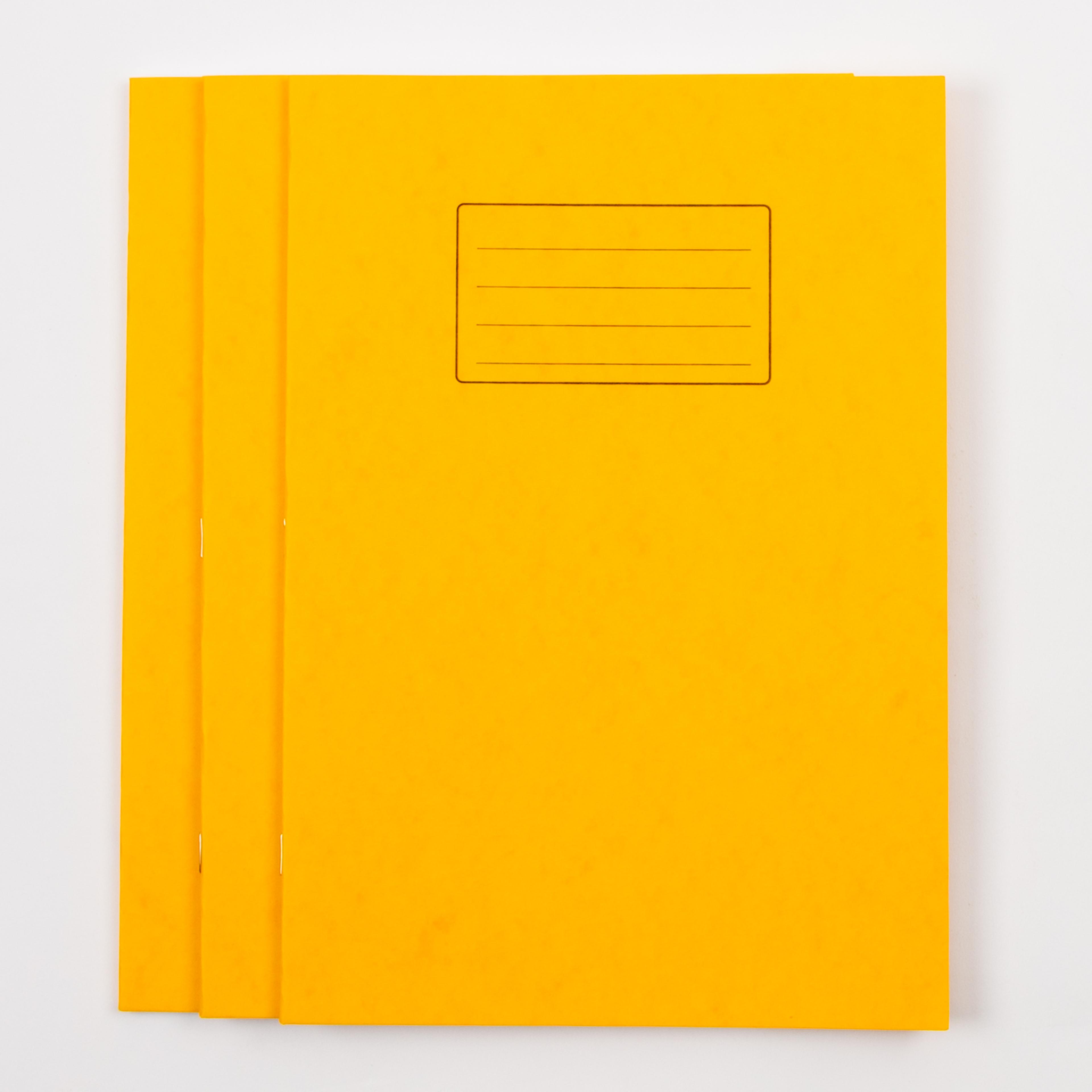 Classmates A4 Tinted Exercise Book, Cream Pages, 48 Page, 7mm Square, Yellow Cover - Pack of 10