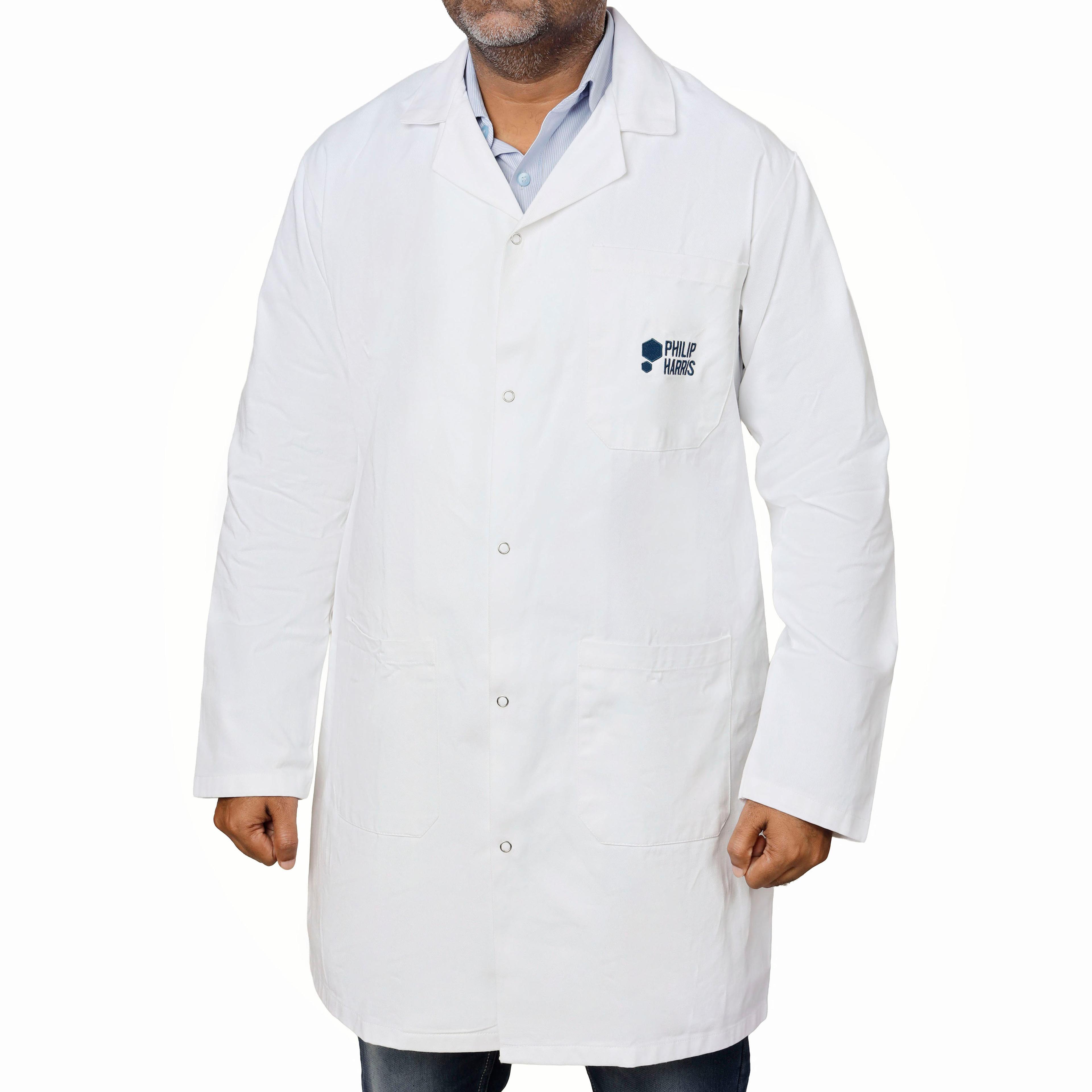 Philip Harris Unisex Lab Coat - White - Small 