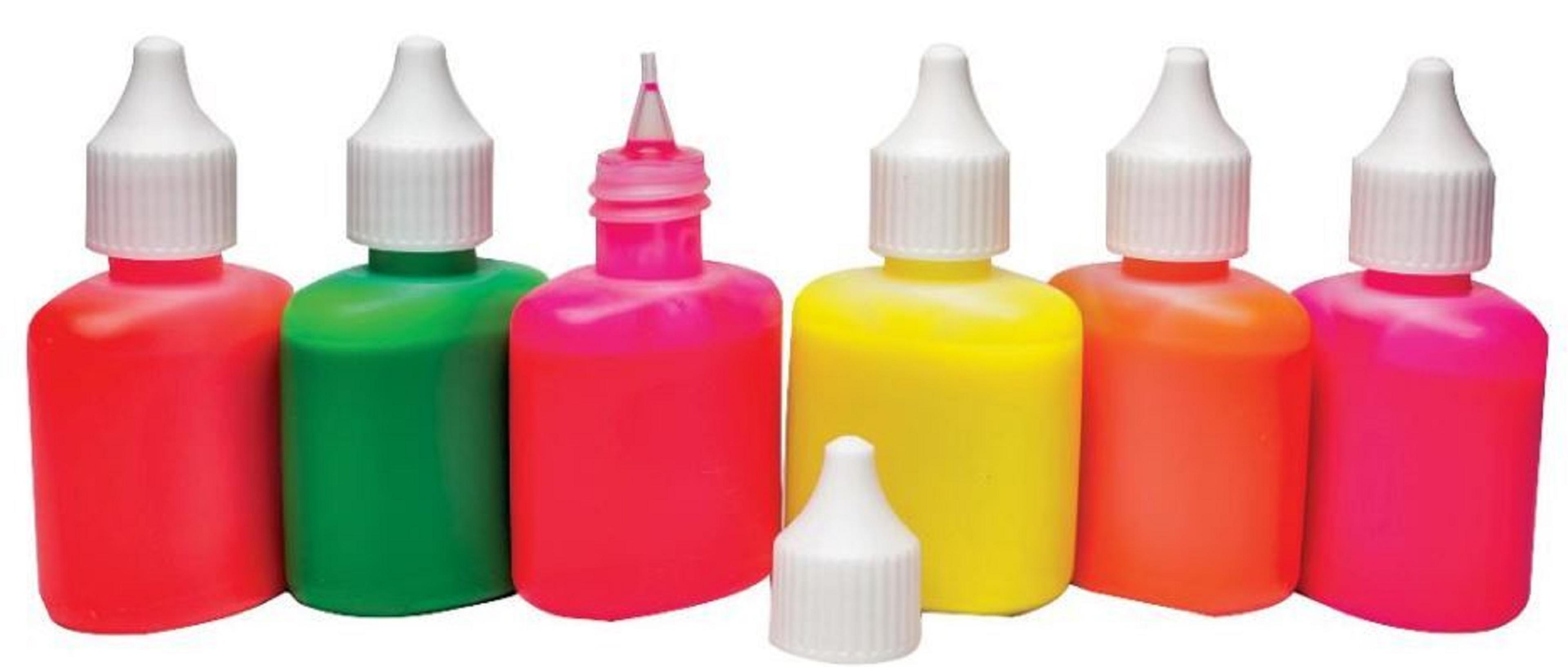 Scola Marbling Ink - Fluorescent Colours - 25ml - Pack of 6