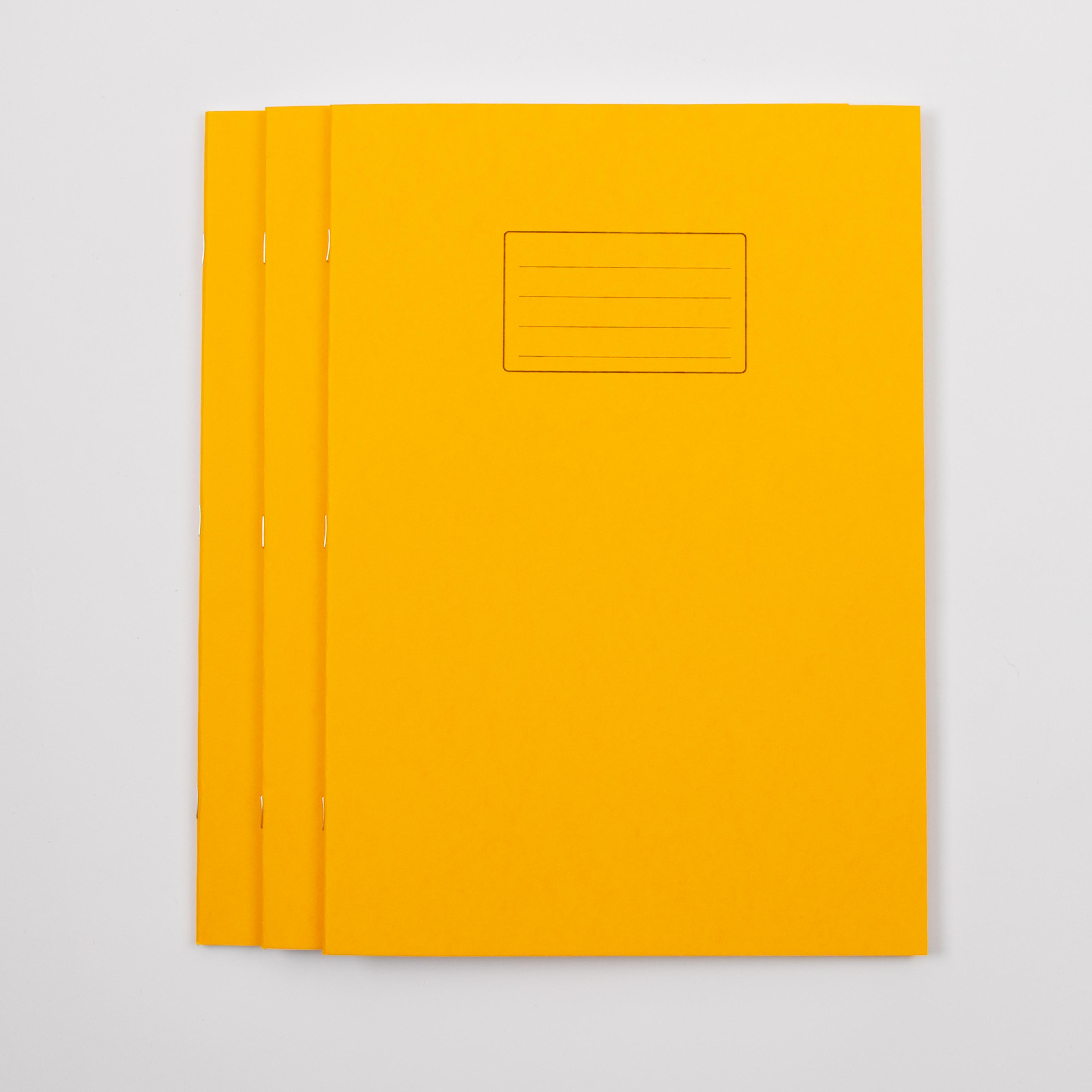 Classmates A4+ 80 page, 15mm bottom/top plain, Yellow - Pack of 50