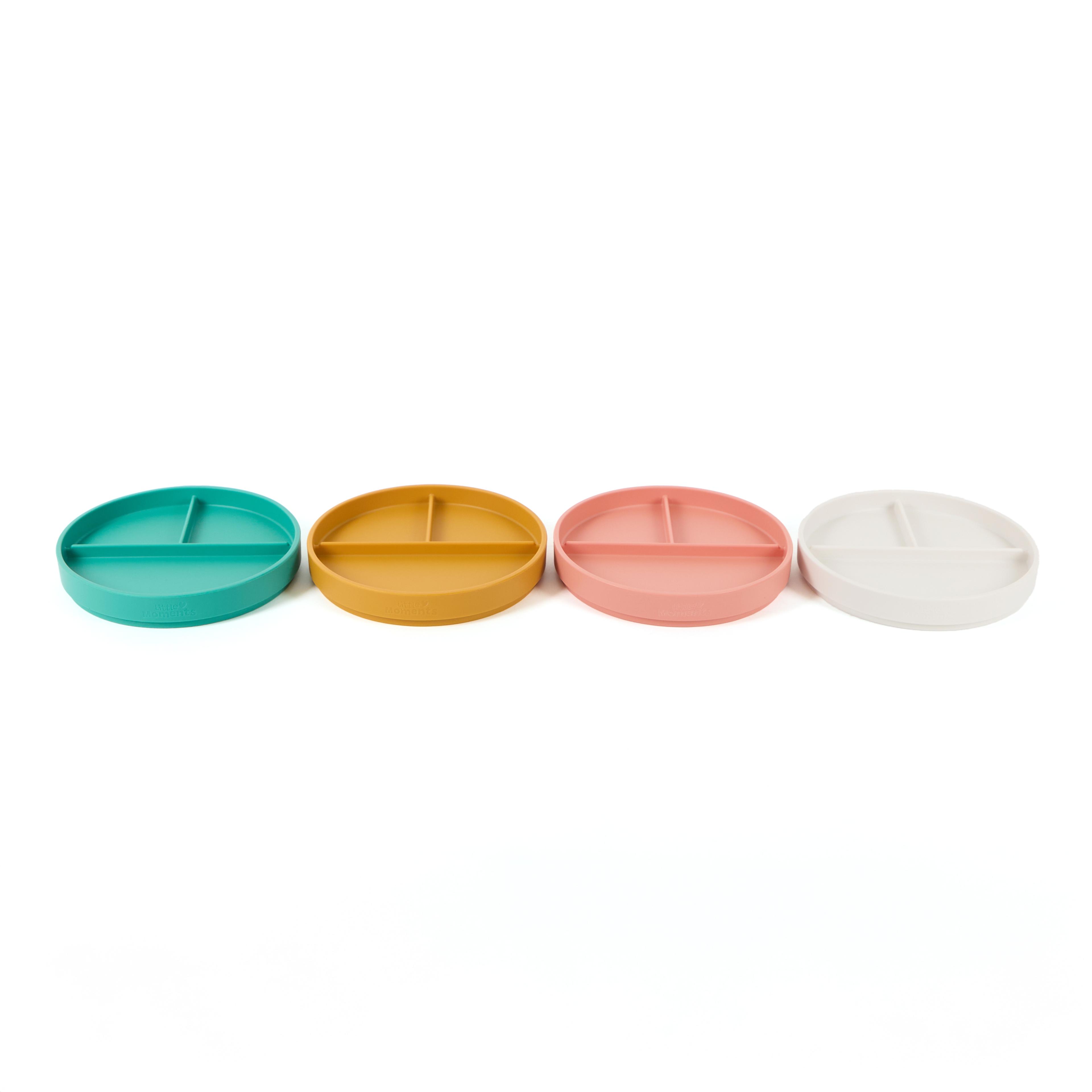 Little Moments Silicone Divided Plate - Pack of 4