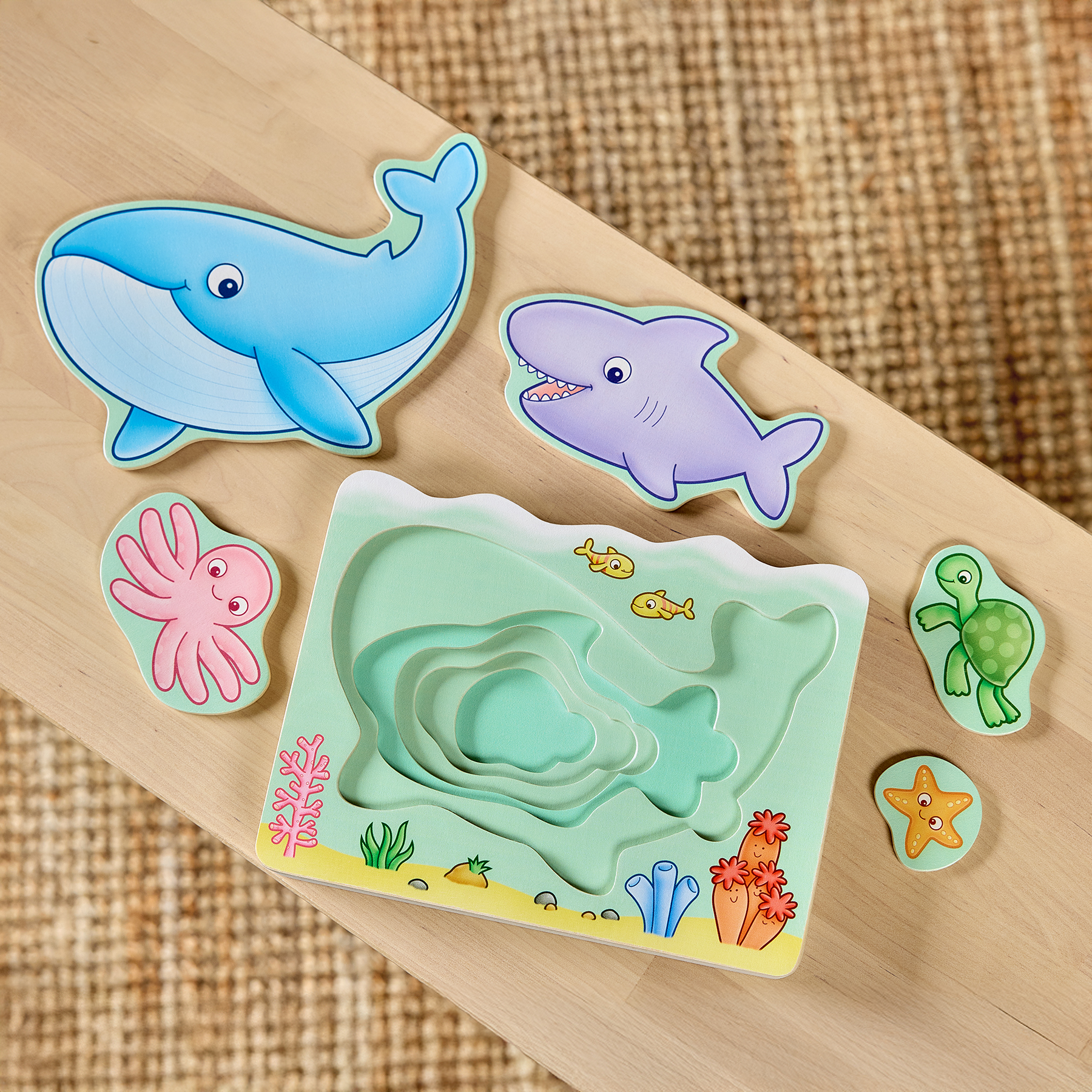 Under the Sea  Wooden Nesting Puzzle