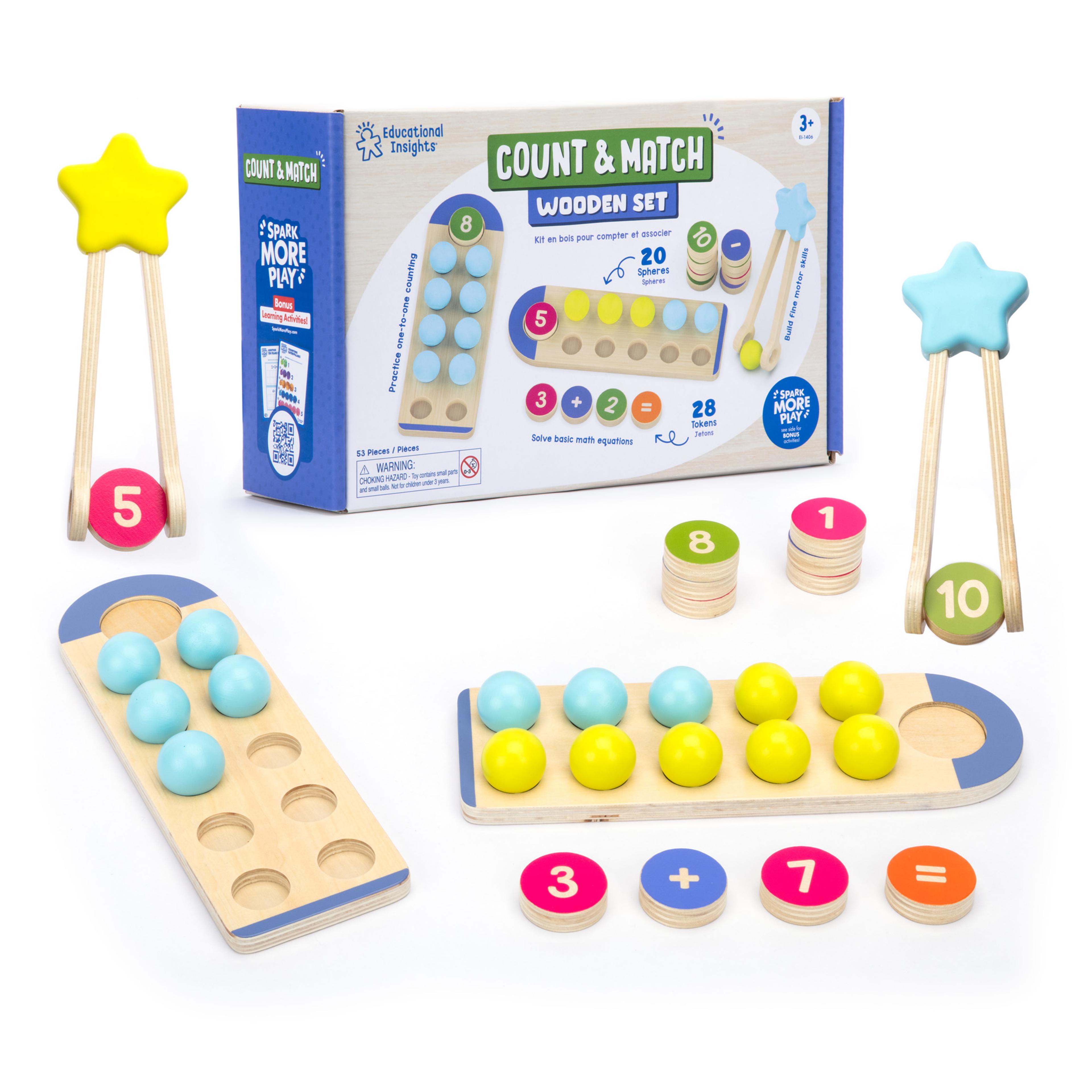 Learning Resources Count & Match Wooden Set