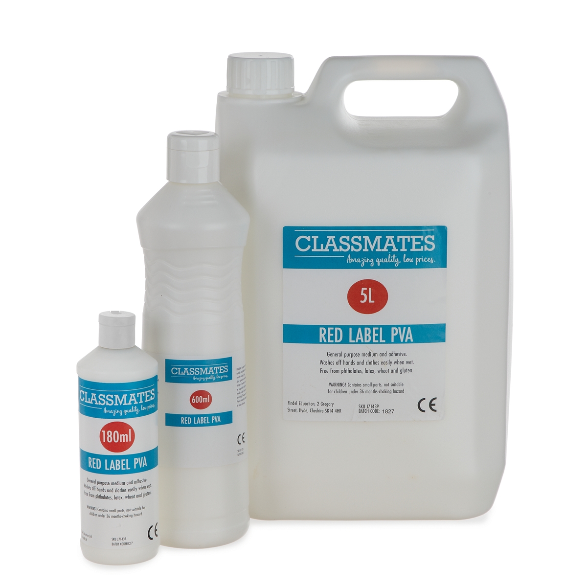 Classmates PVA Glue - Red Label - 500ml - Pack of 12 | HP00059982 | Hope