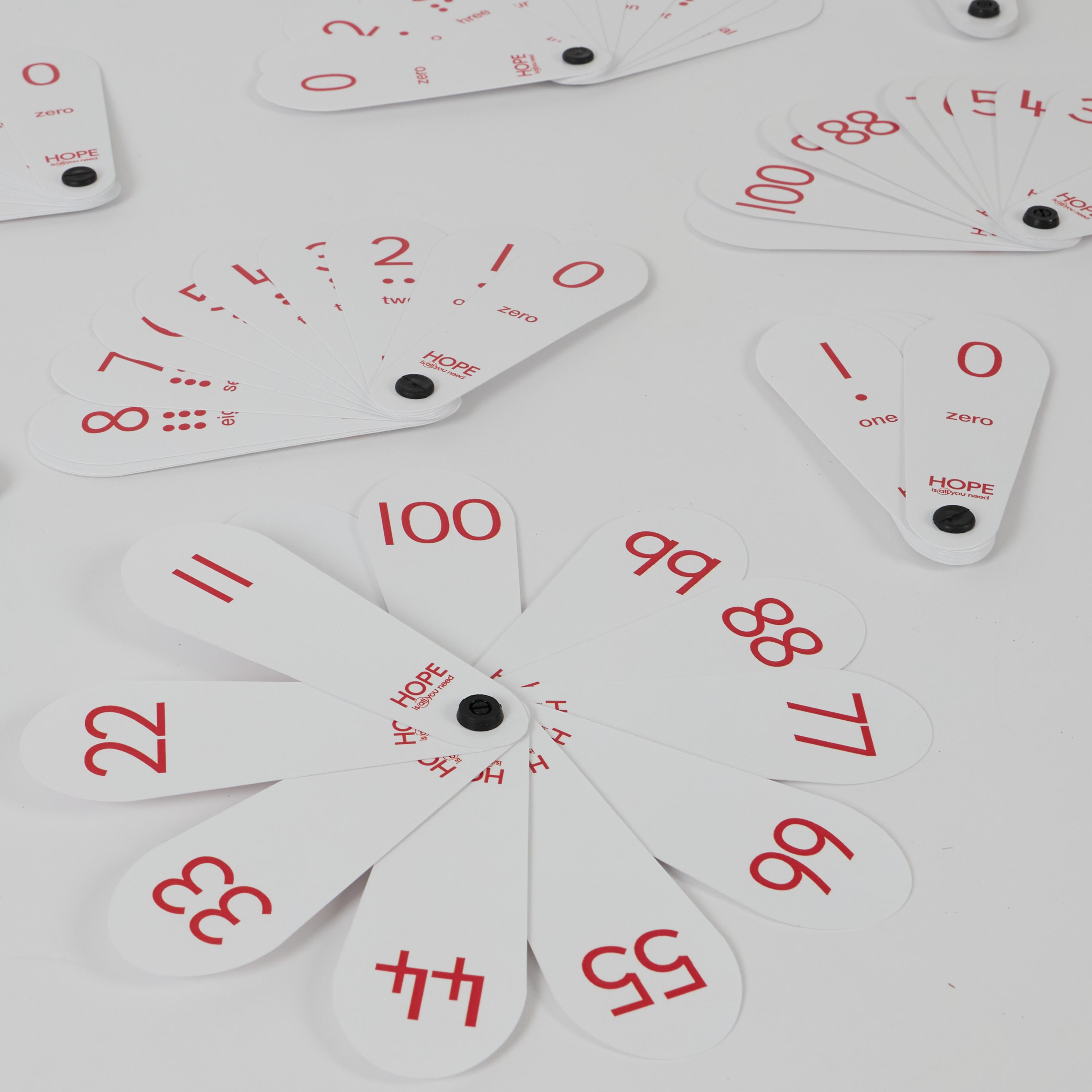 Double Sided Number Fans Pack of 10 from Hope Education
