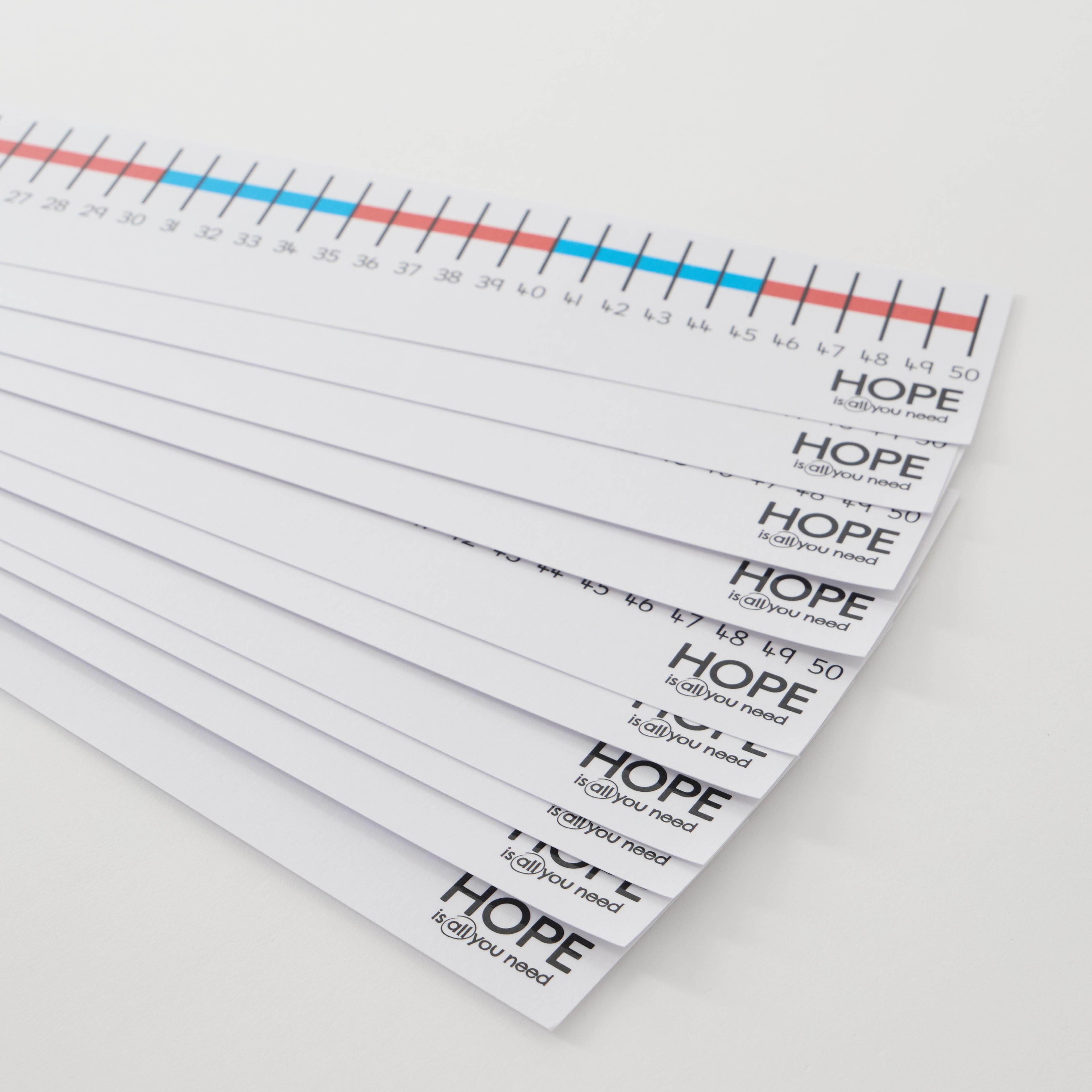Table Top Number Lines 0-50 from Hope Education Pack of 10