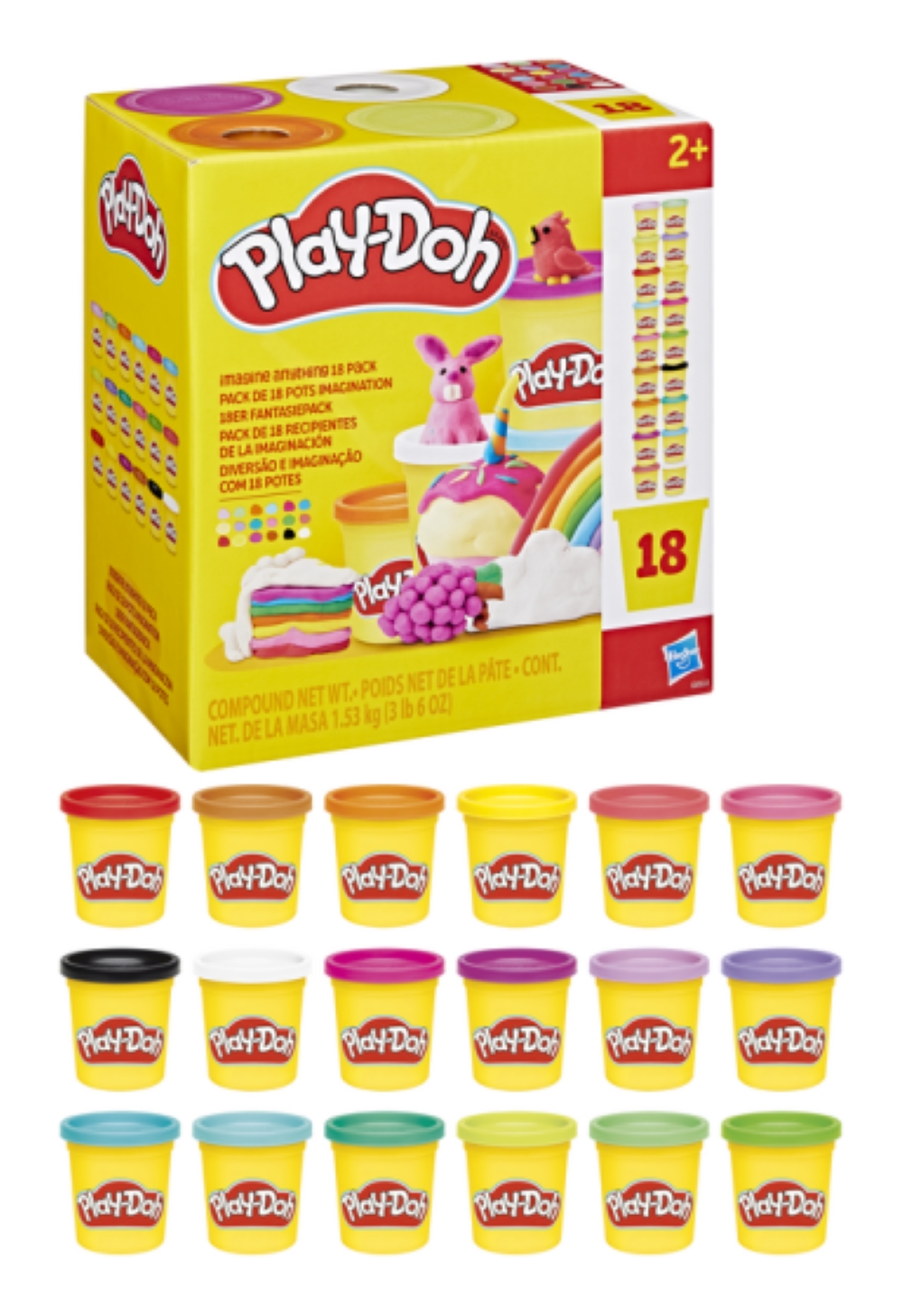 Play-Doh Super Colour Pk18 (3oz Pots)