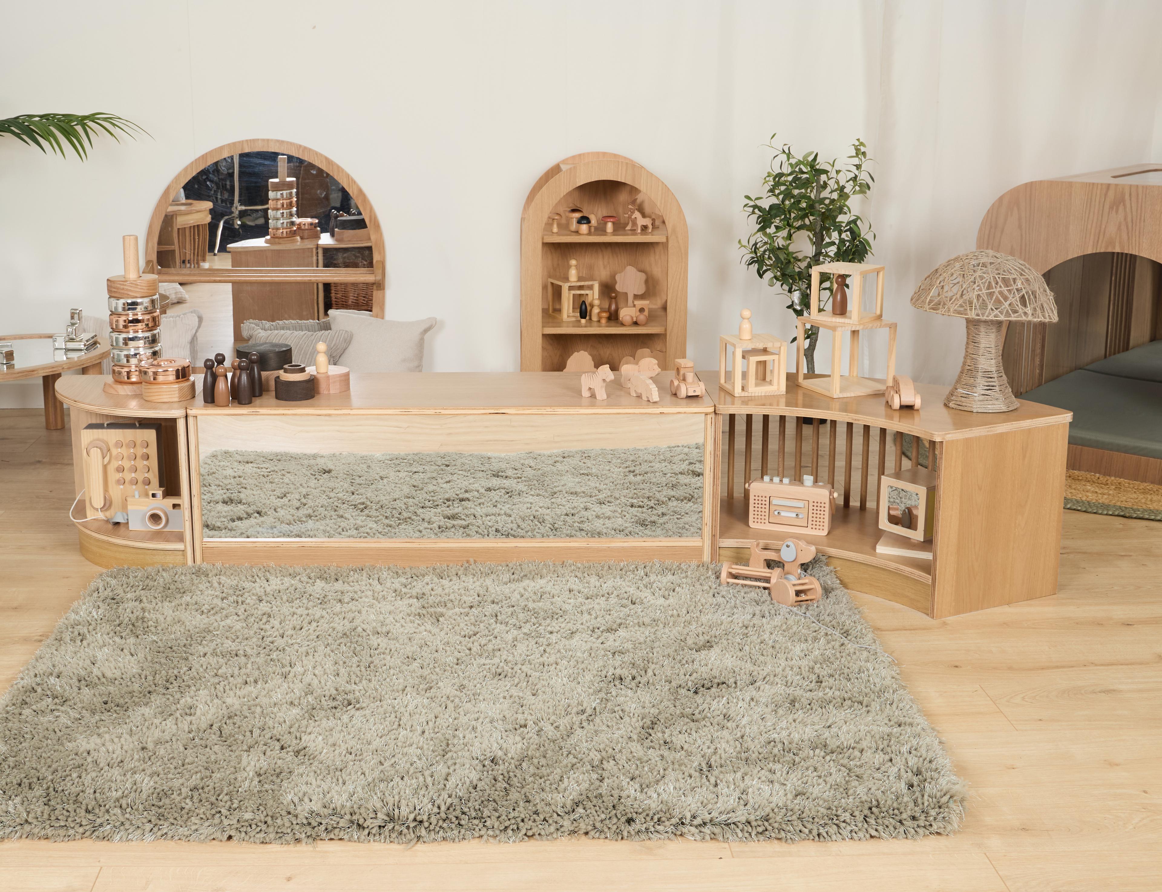 Under 2's Low Shelf Unit with Mirror from Hope Education