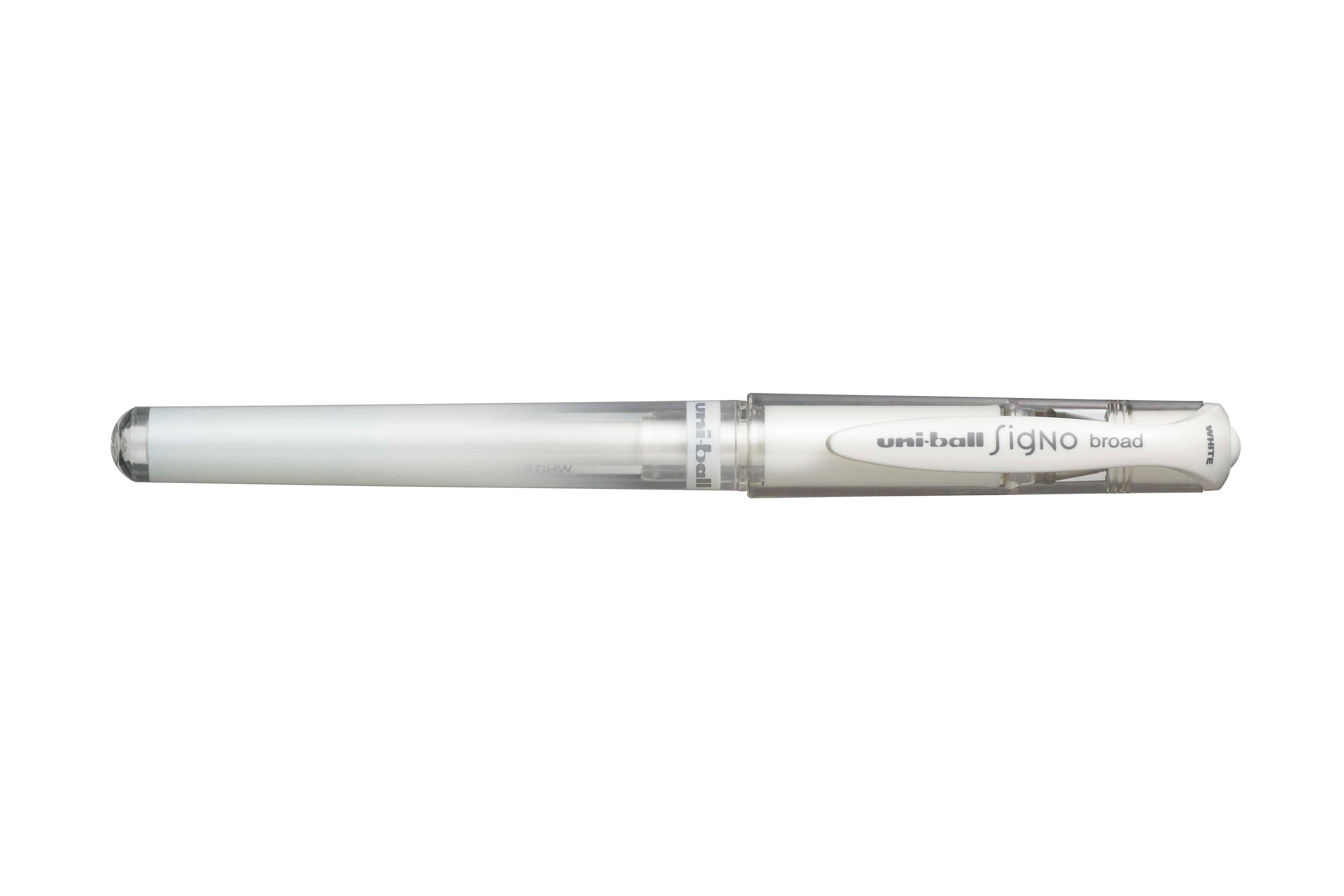 Uniball Signo Broad Gel Pen UM-153 - White - Pack of 12