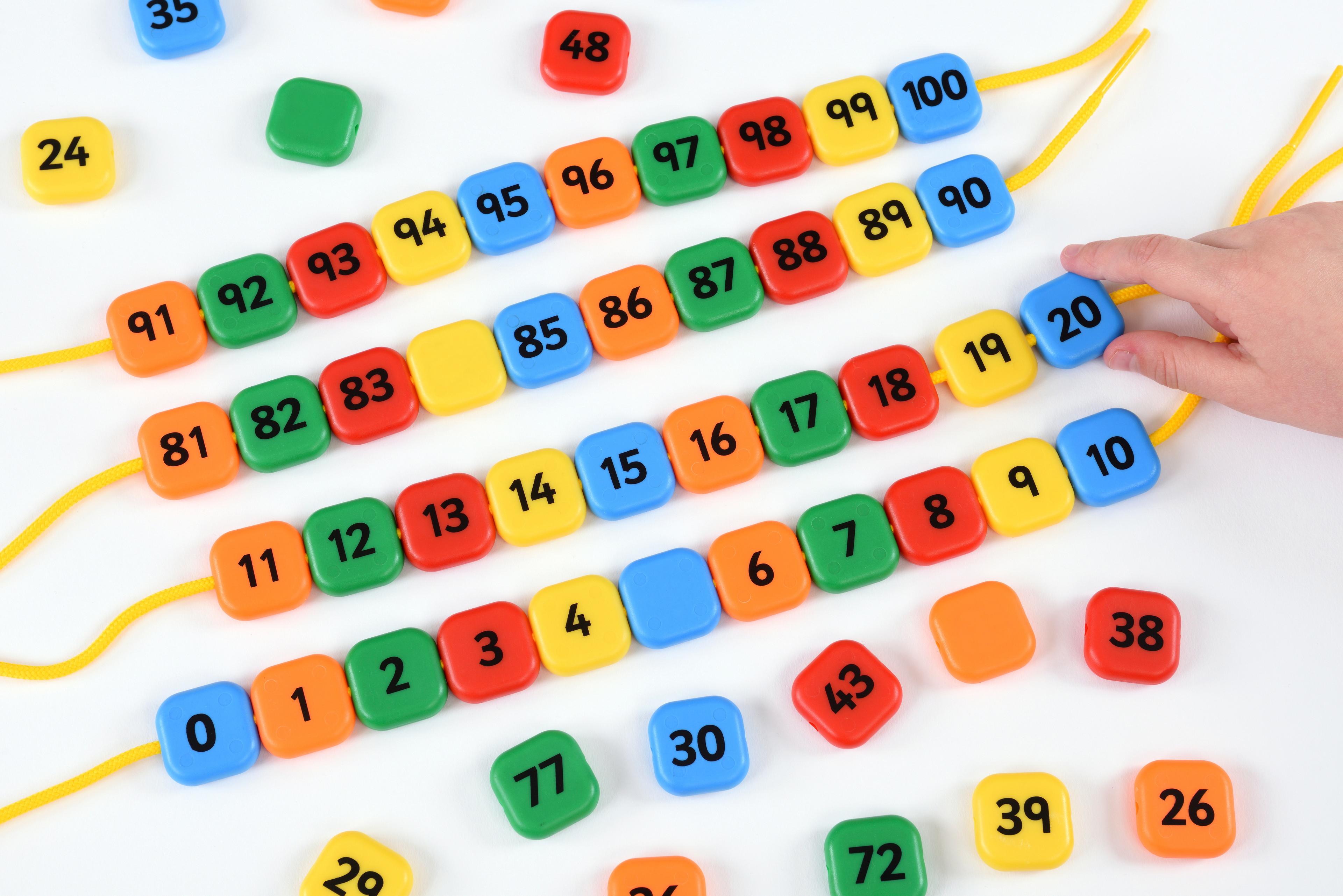 Educational Advantage 0-100 Lacing Number Beads