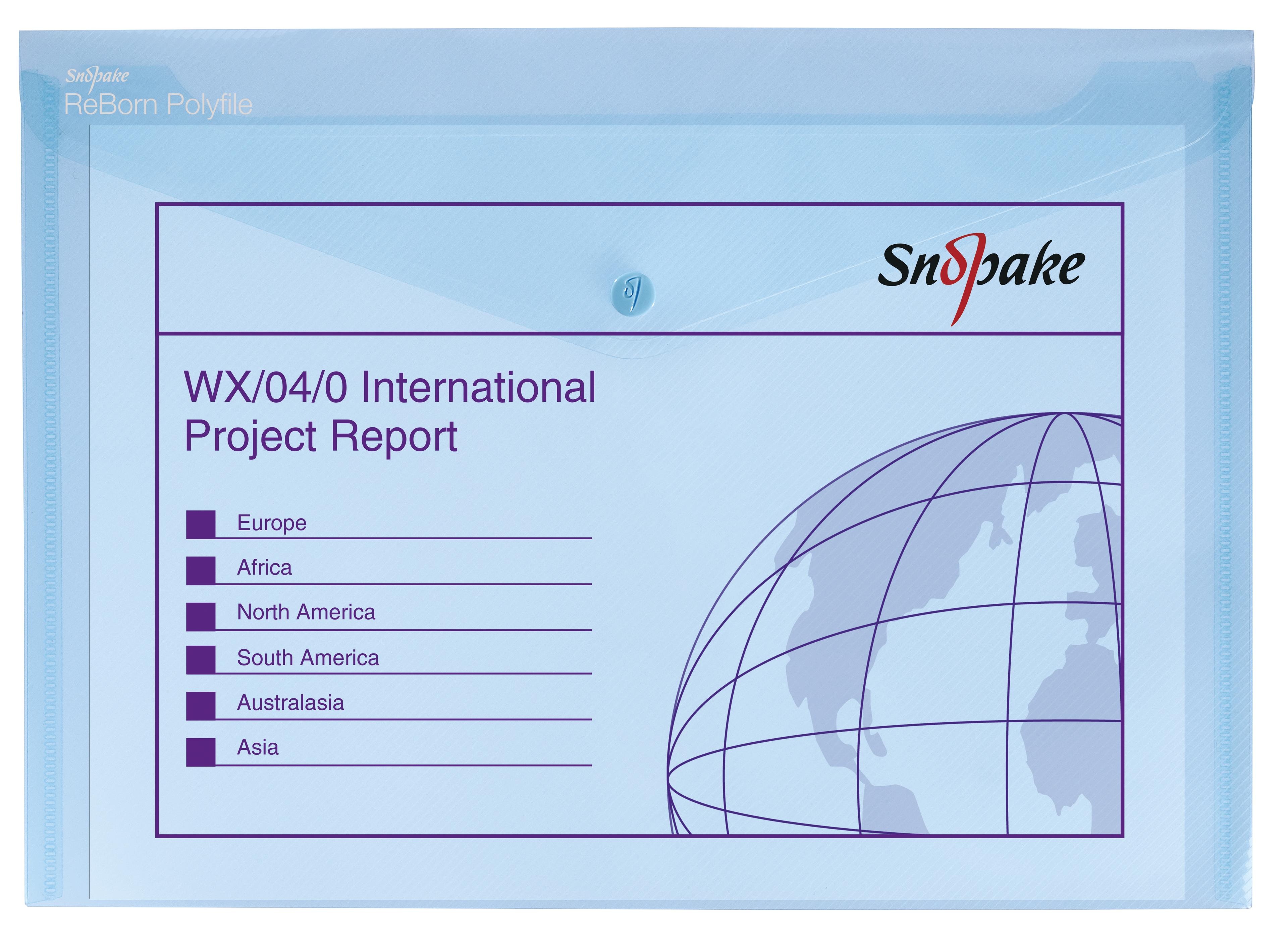 Snopake ReBorn 100% Recycled Polyfile A4 - Pack of 5
