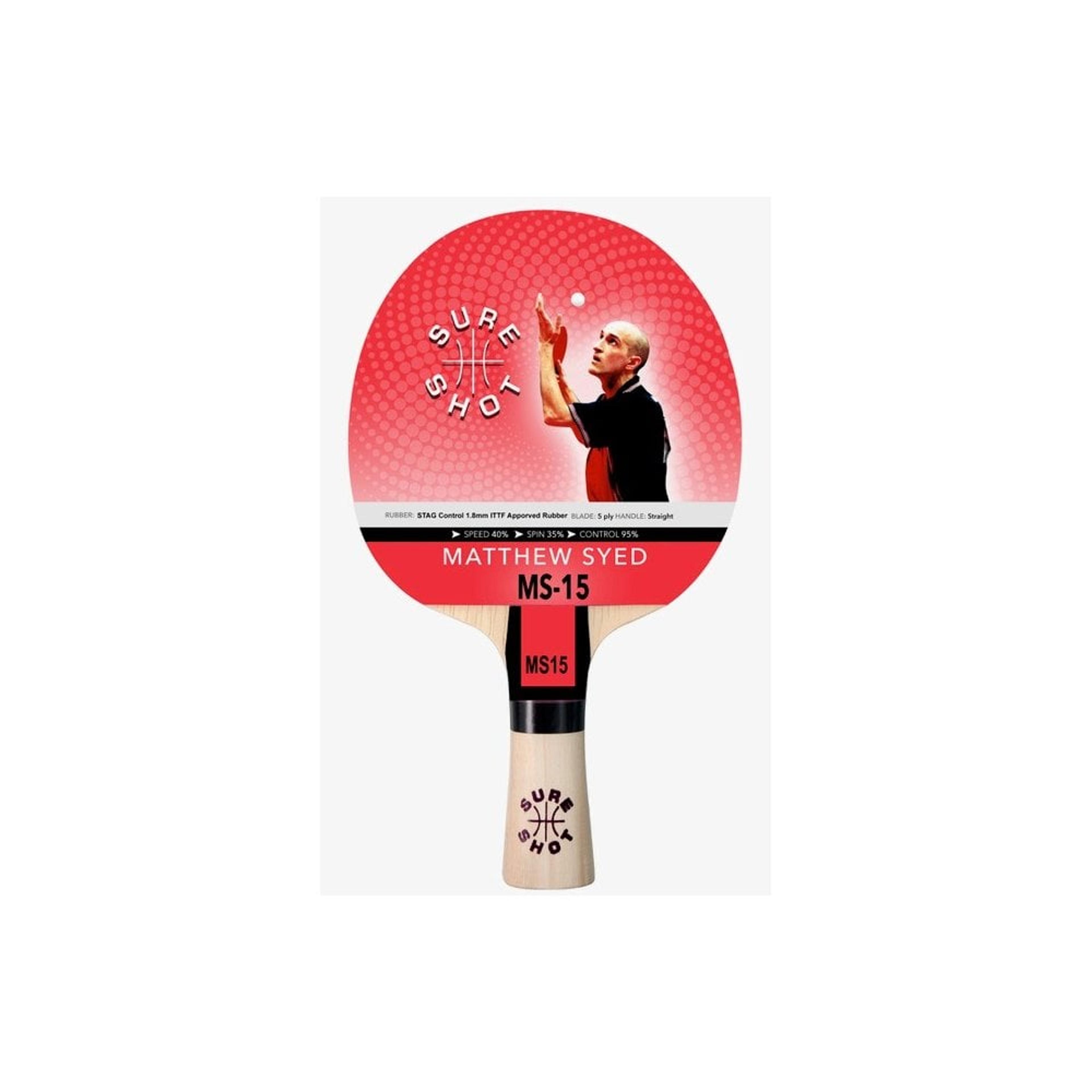 Sure Shot Matthew Syed 15 Table Tennis Bat