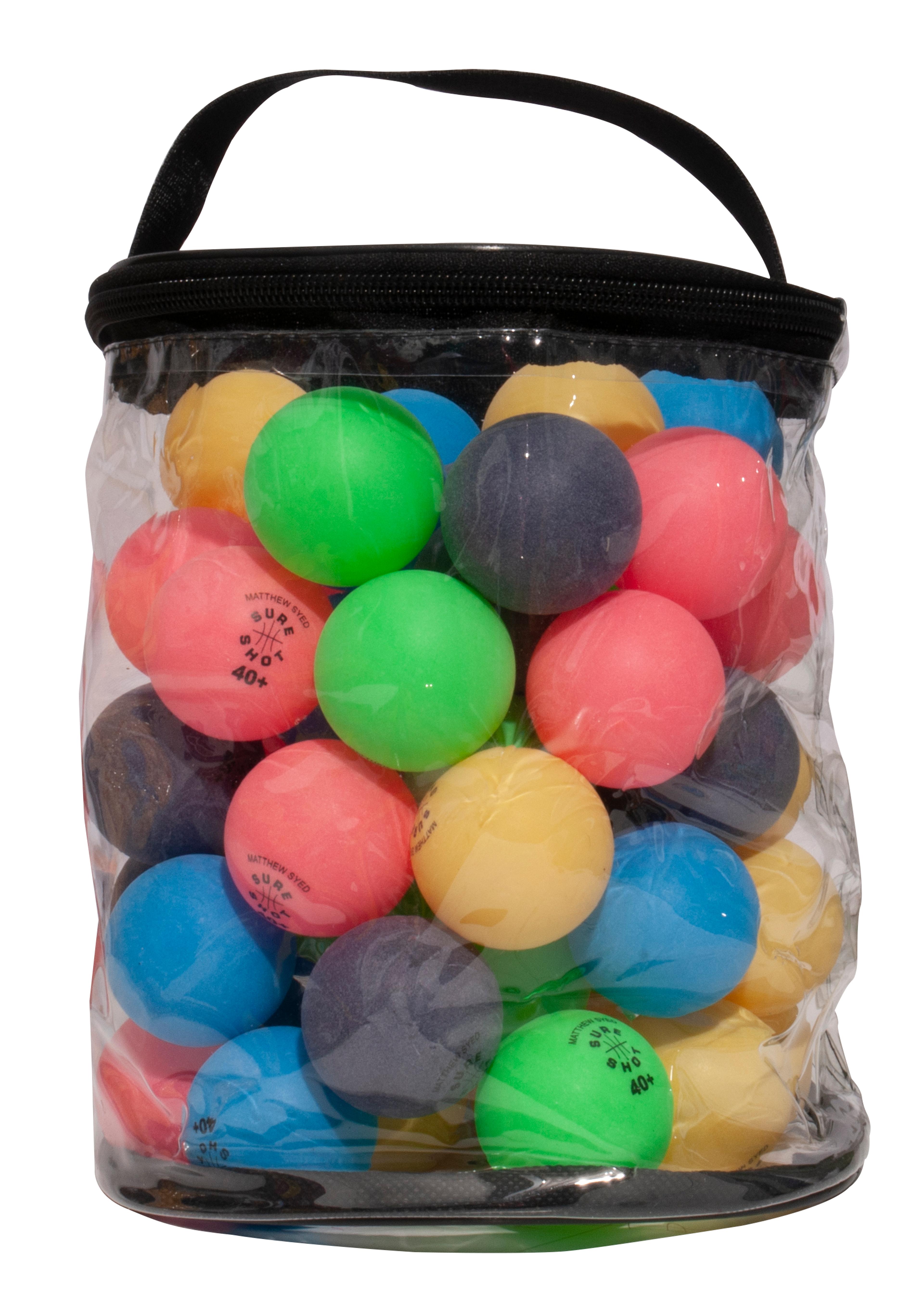 Sure Shot Matthew Syed Table Tennis Balls - Multi - Bag of 72