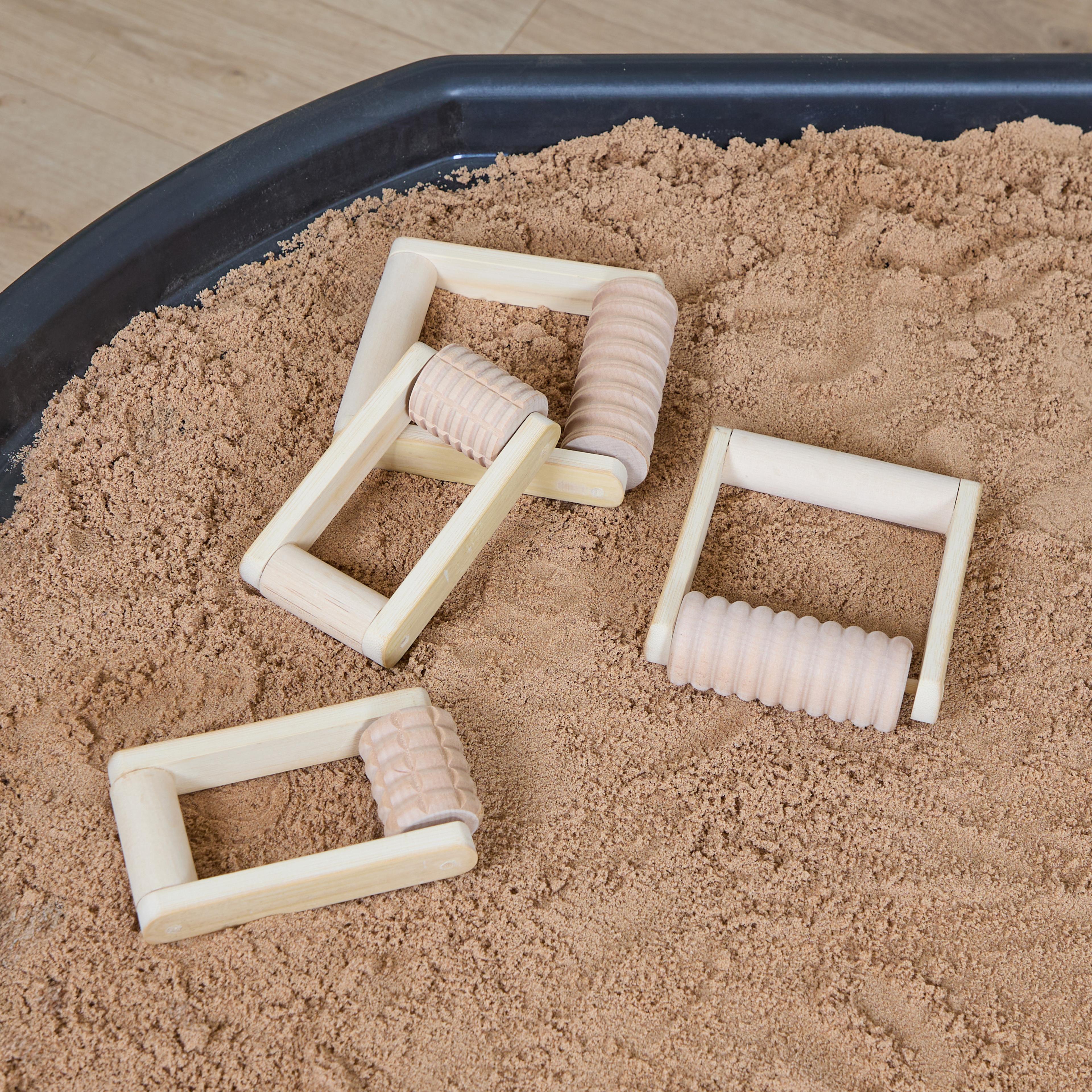 Mixed Texture Wooden Messy Play Rollers from Hope Education - Pack of 4