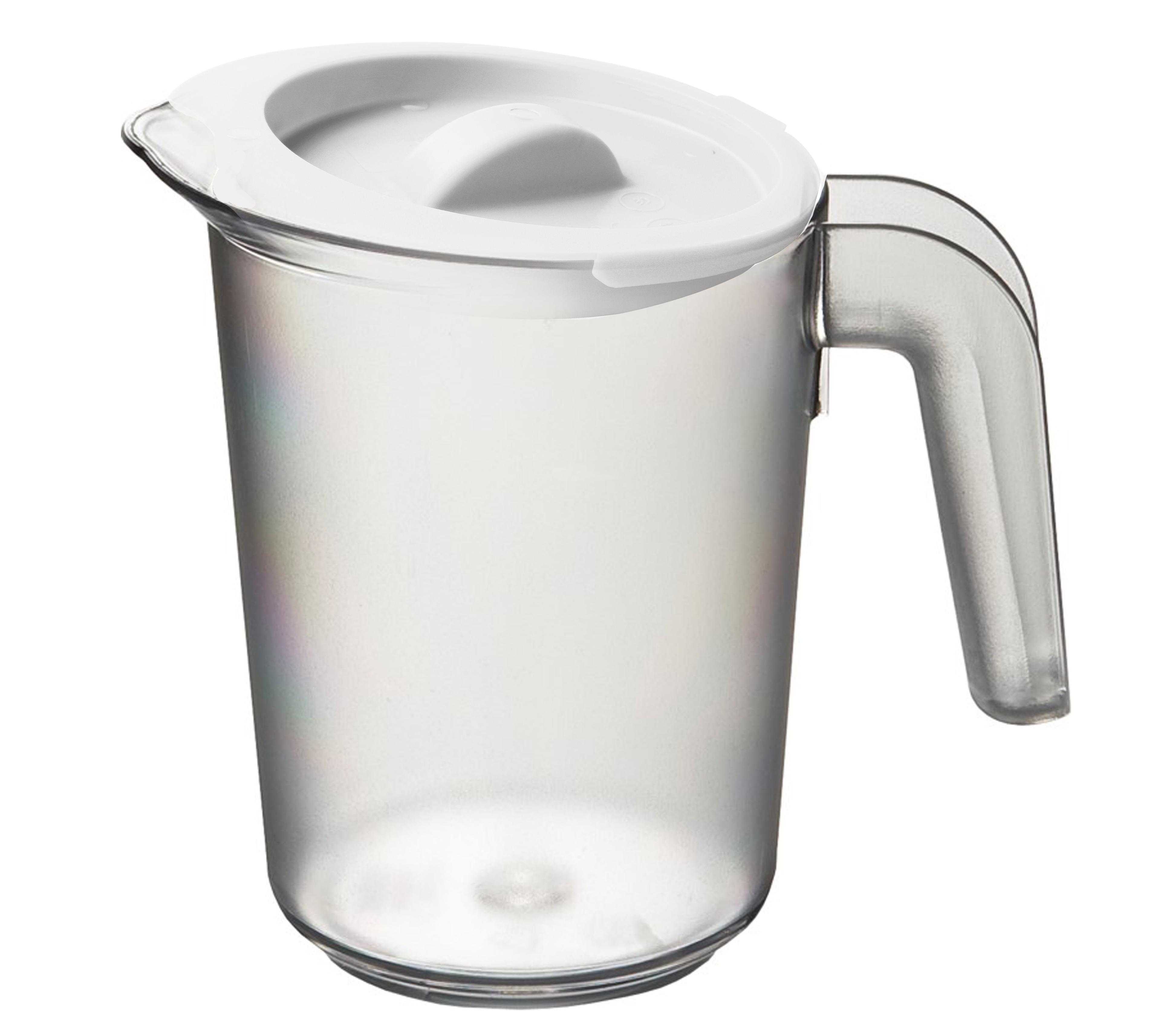 500ml Clear Frosted Jug with White Lid