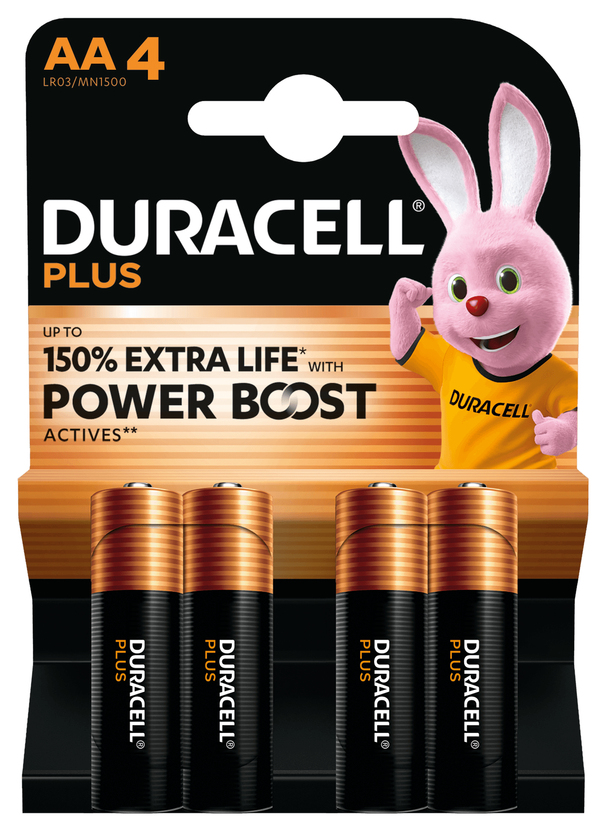 Hope R4 Battery Duracell Plus Power Batteries AA - Pack of 4 | HP00060323 | Hope