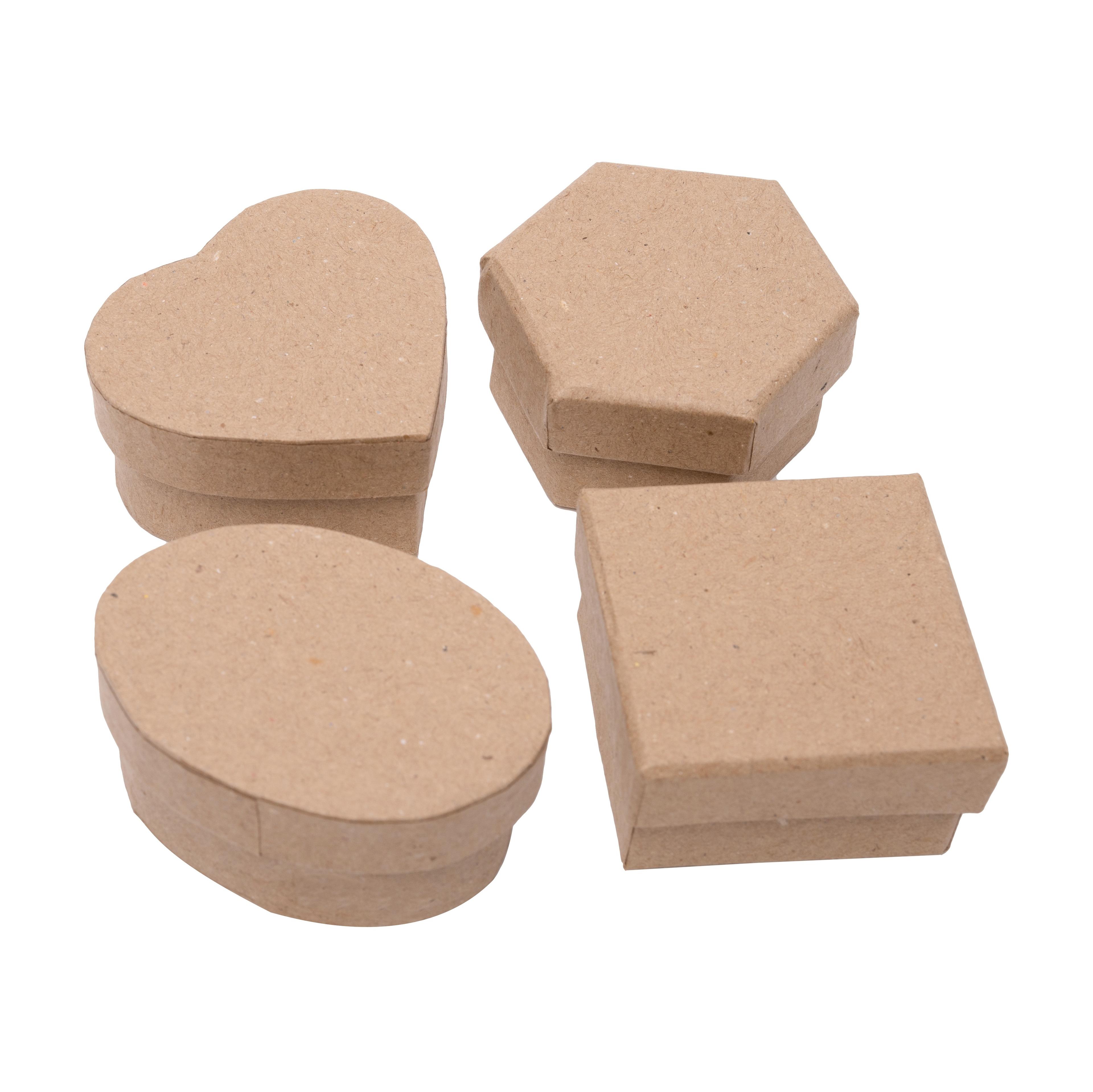 Papier-Mache Teeny-Tiny Boxes - Pack of 12