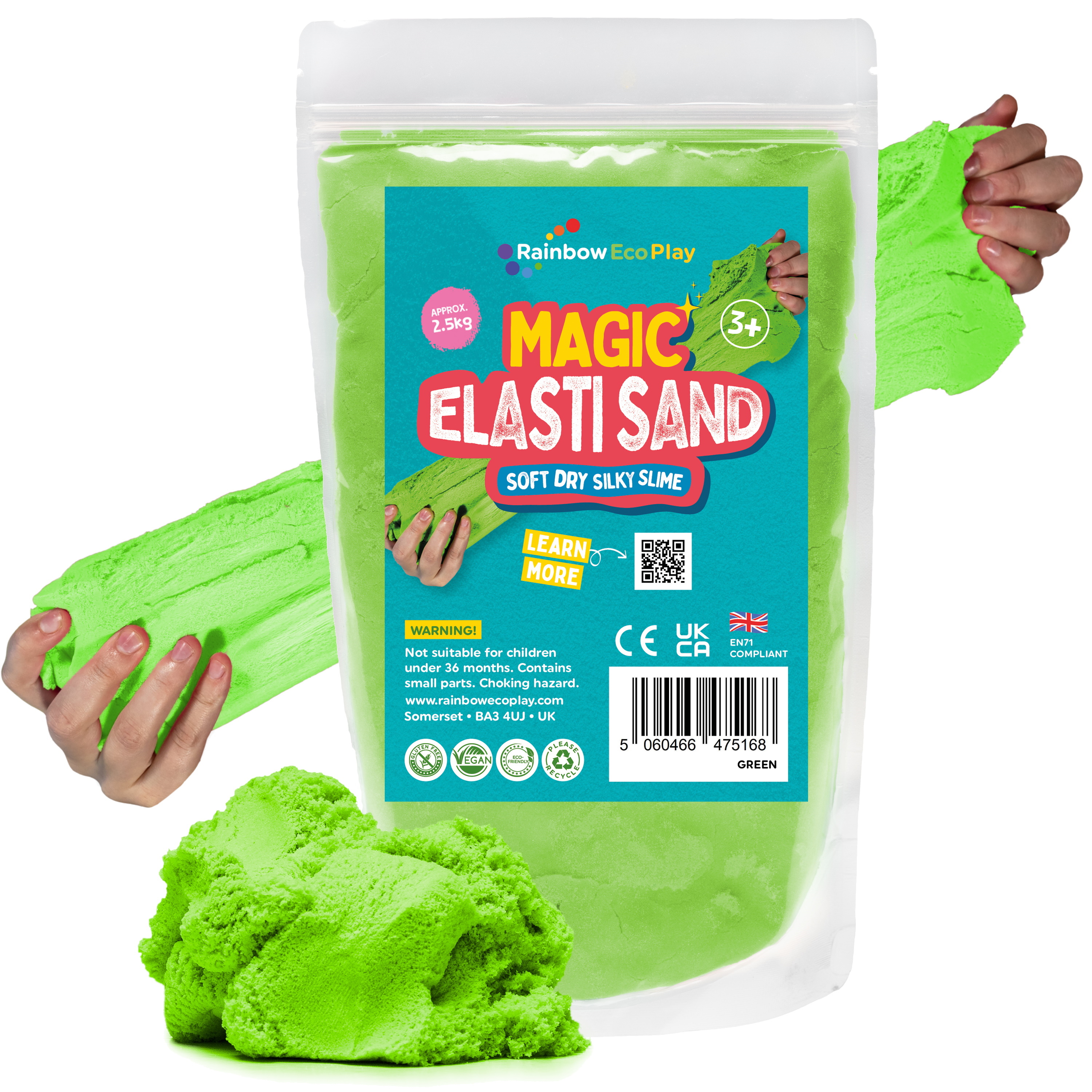 Magic Elasti Sand - Green - 2.5KG